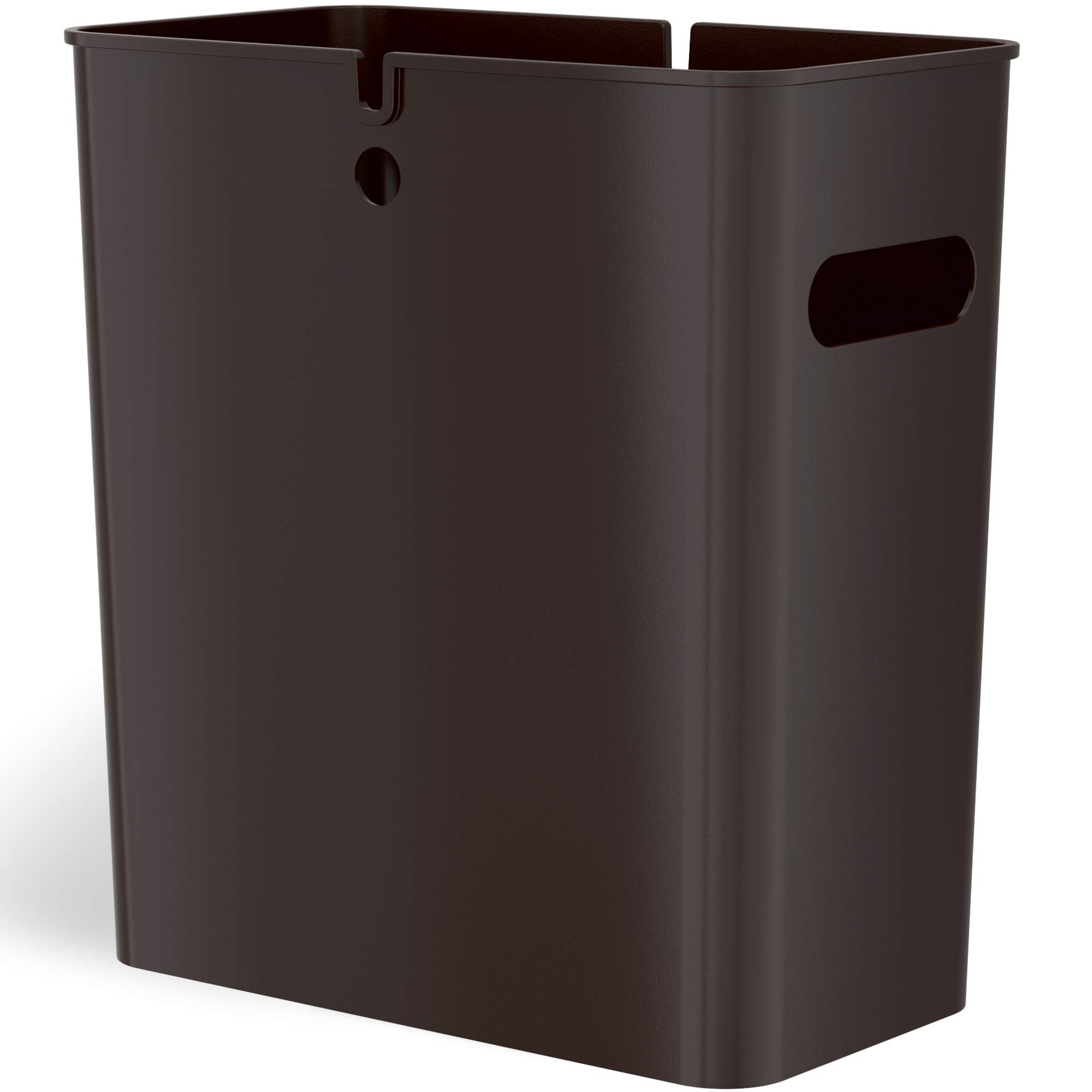 itouchless-slimgiant-4-2-gallon-slim-trash-can-with-handles-and-dual-compartment image 1