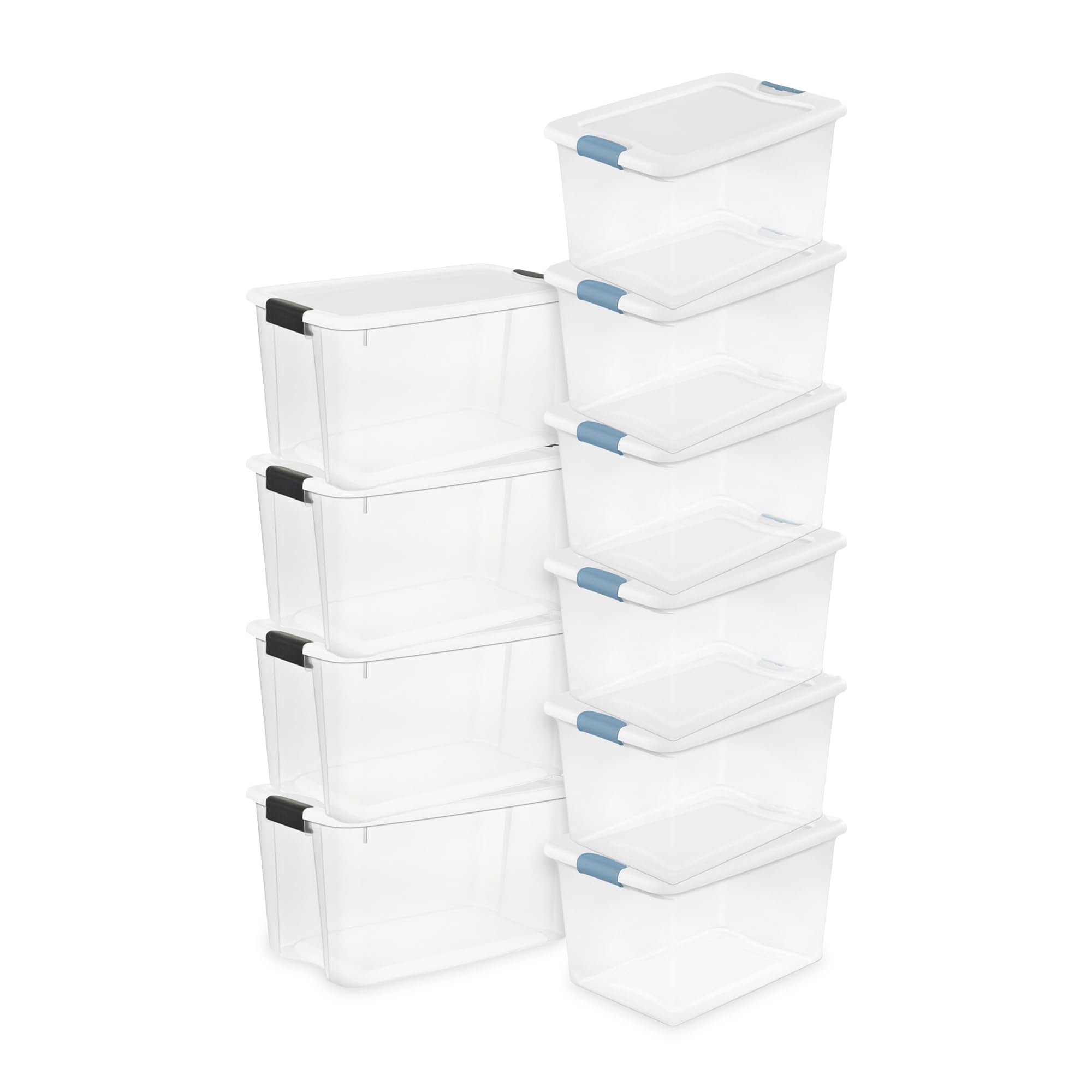 sterilite-ultra-latch-box-4-pack-70-qt-latching-box-6-pack-64-qt-clear-plastic-s image 1
