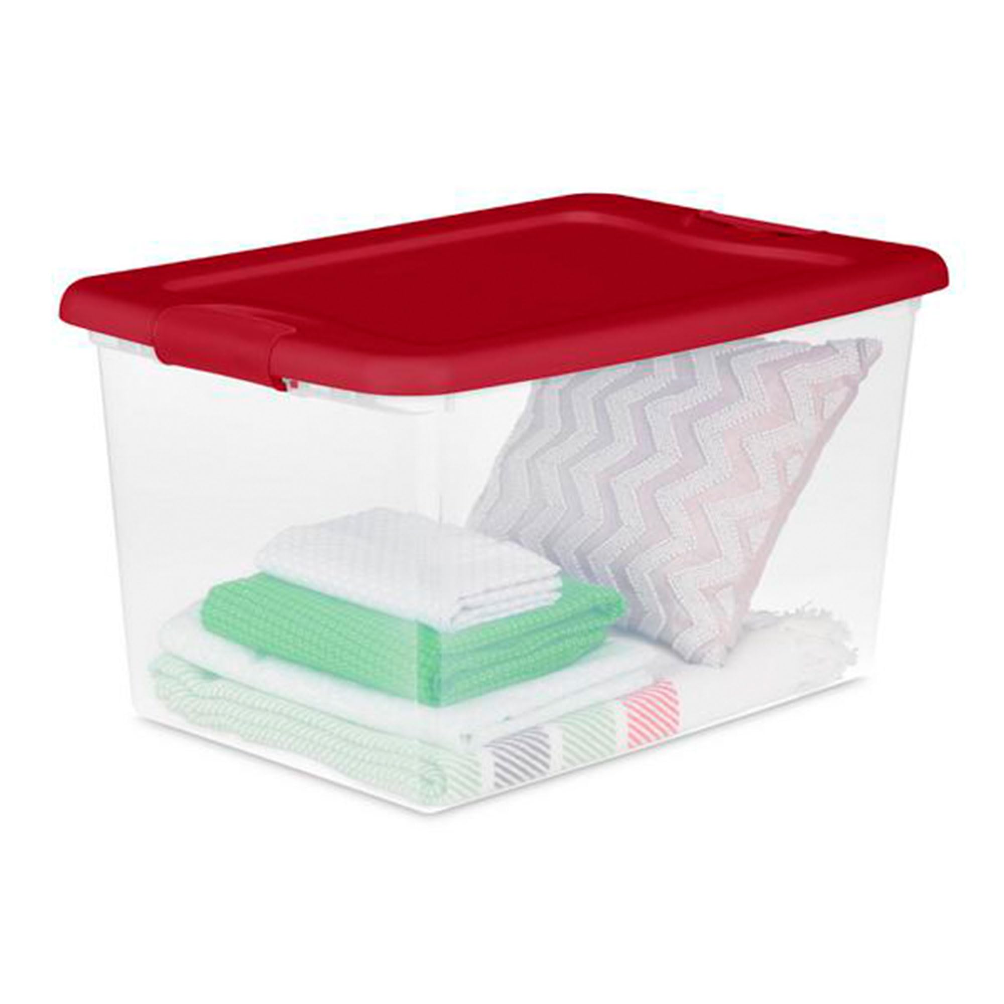 sterilite-64-qt-latching-storage-box-12-pack-clear-base-with-red-lid image 8