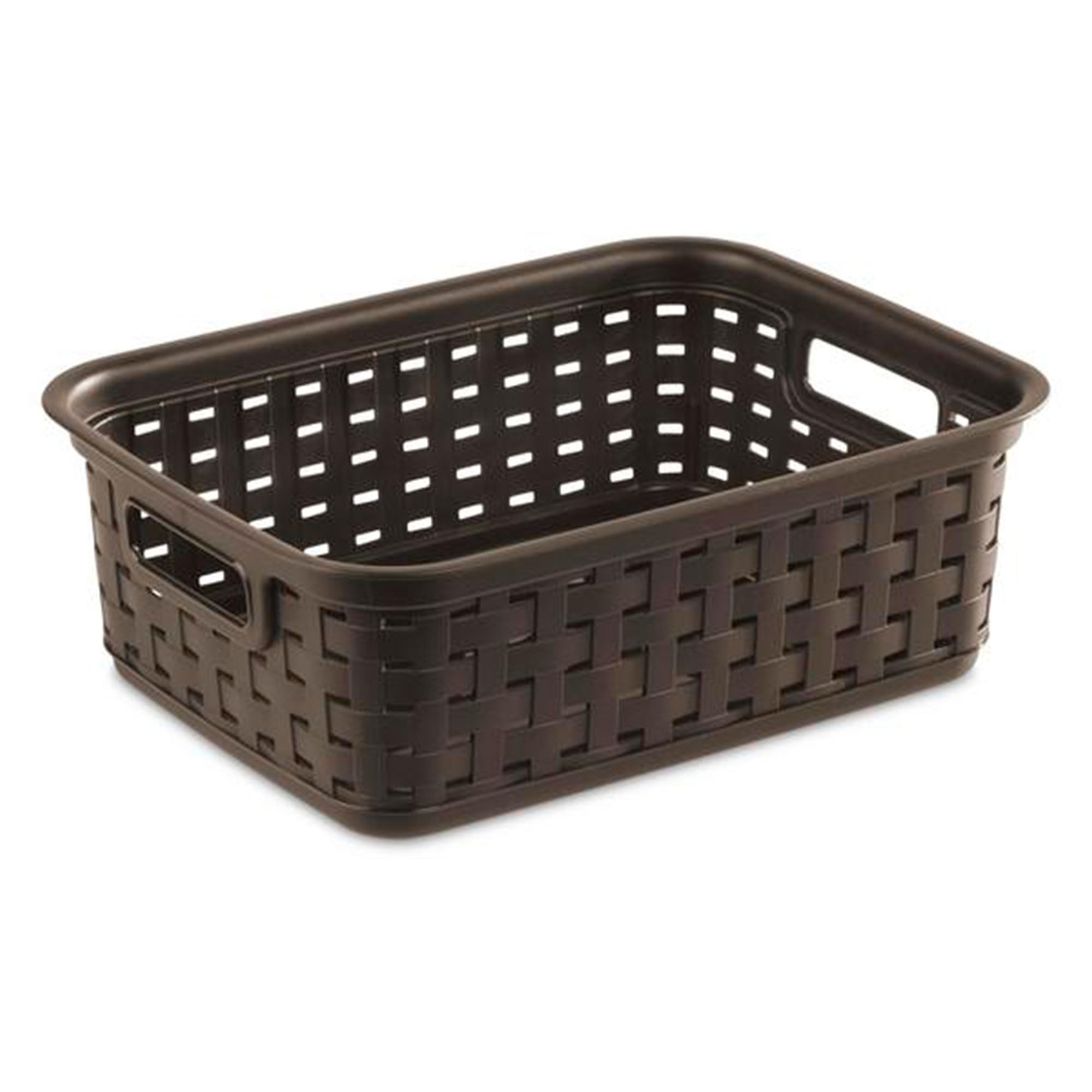 sterilite-small-multipurpose-basketweave-storage-basket-11-inch-8-pack-espresso image 8