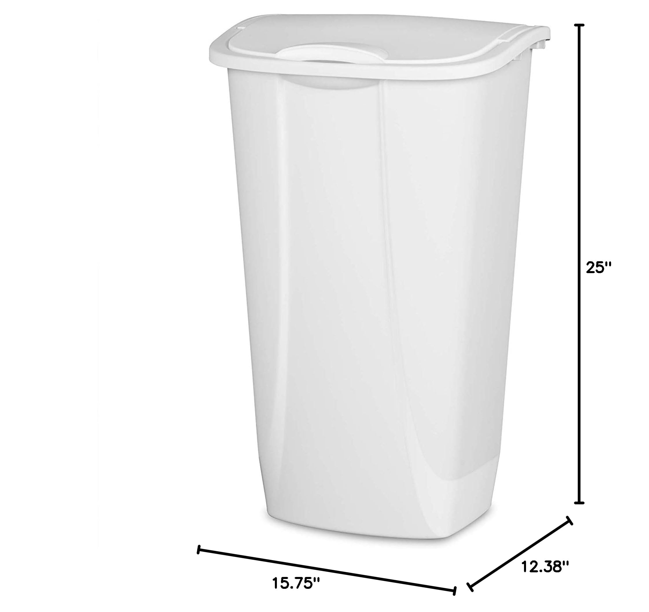 sterilite-11-gallon-42-liter-swingtop-wastebasket-white-6-pack image 5