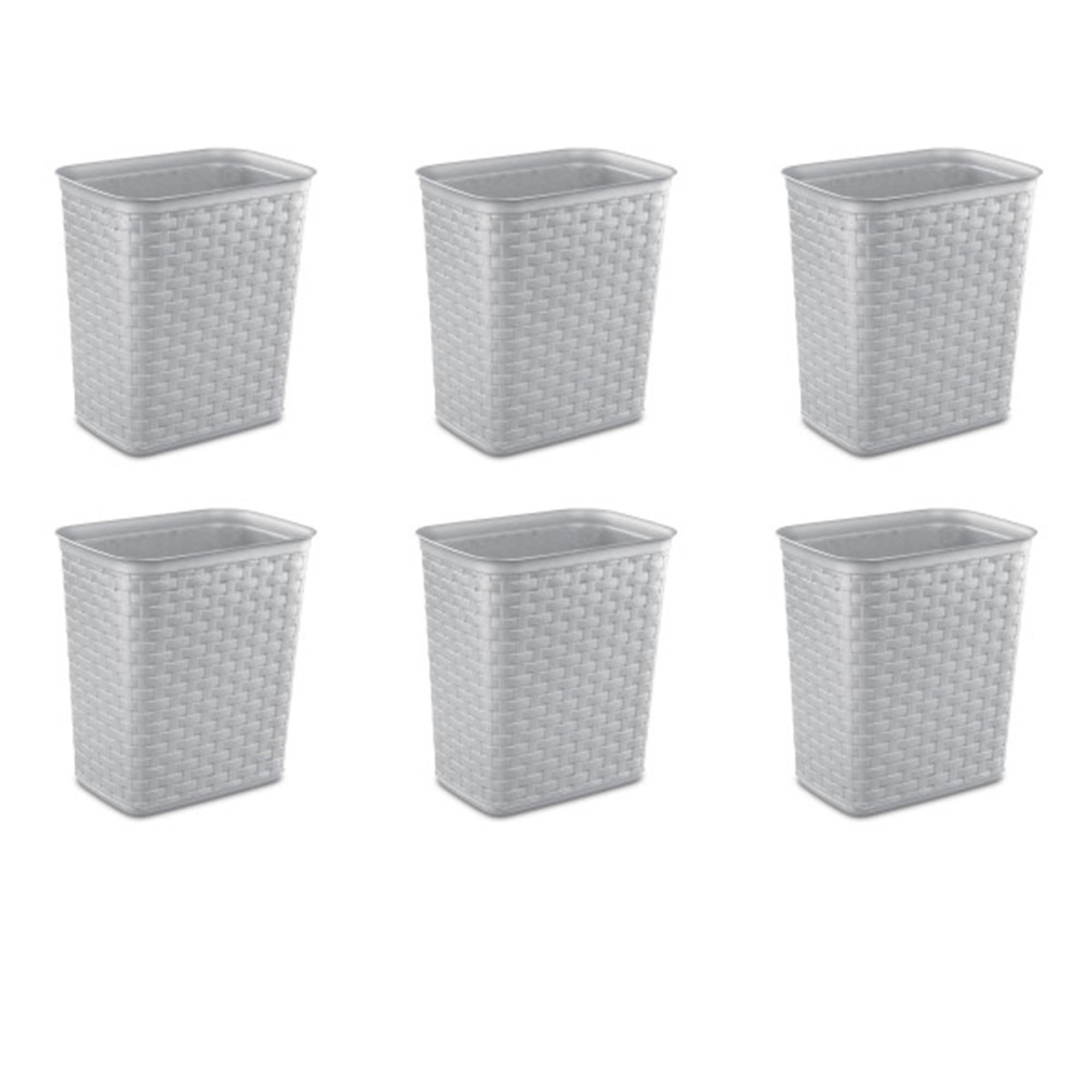 sterilite-3-4-gallon-weave-wastebasket-small-decorative-trash-can-for-bathroom-b image 8