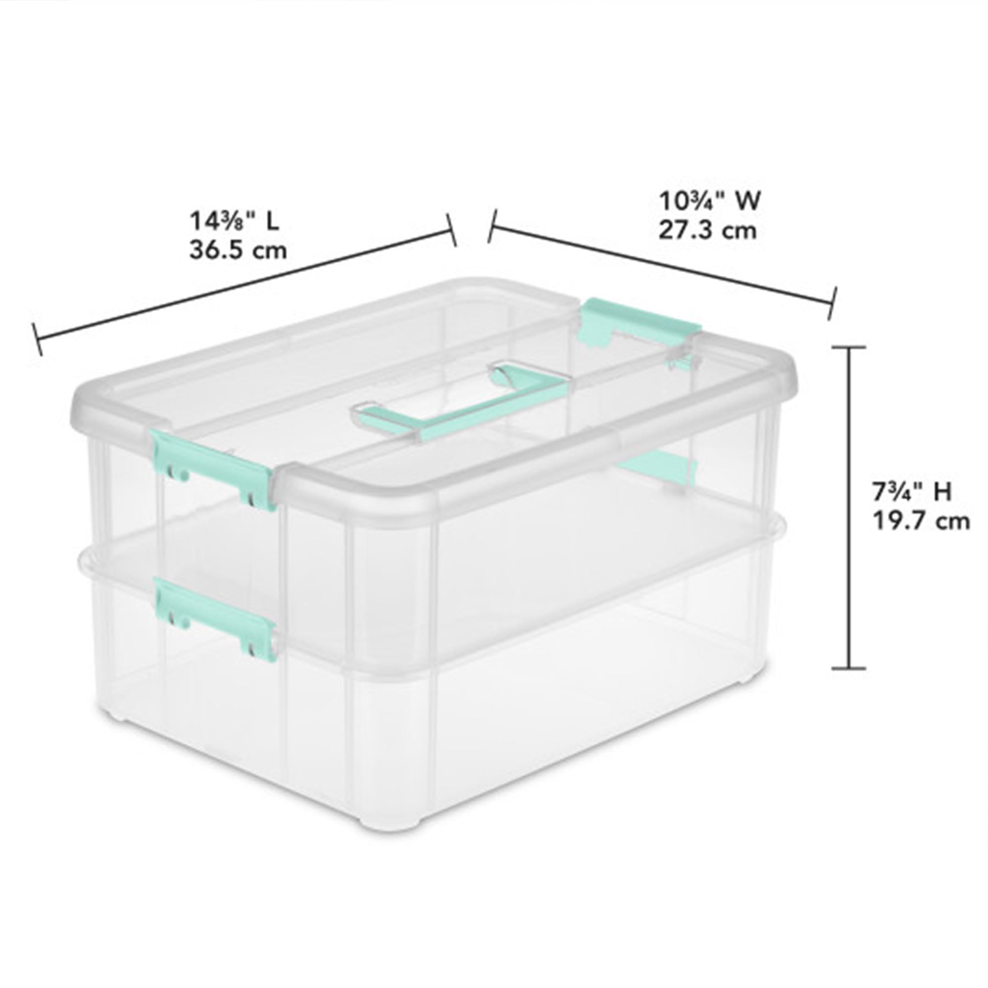 sterilite-8-pack-stack-carry-2-layer-handle-box-with-clear-base-and-color-latche image 2