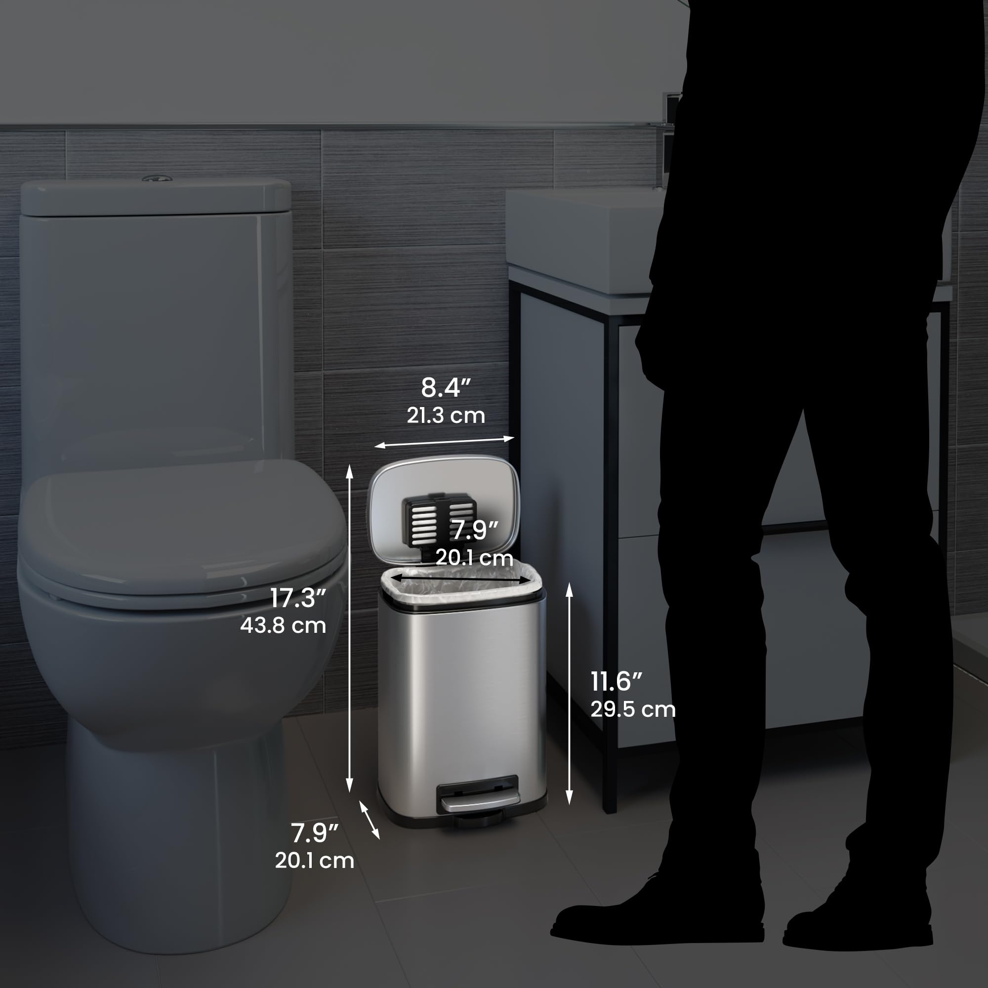 itouchless-softstep-combo-pack-13-2-1-32-gallon-kitchen-and-bathroom-trash-cans- image 6