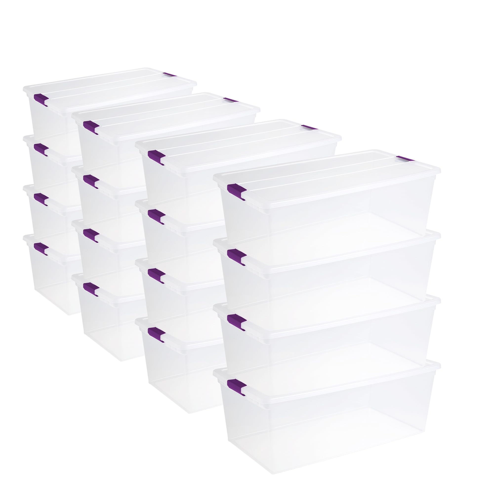 sterilite-clearview-latch-box-110-quart-stackable-storage-bins-with-latching-lid image 1