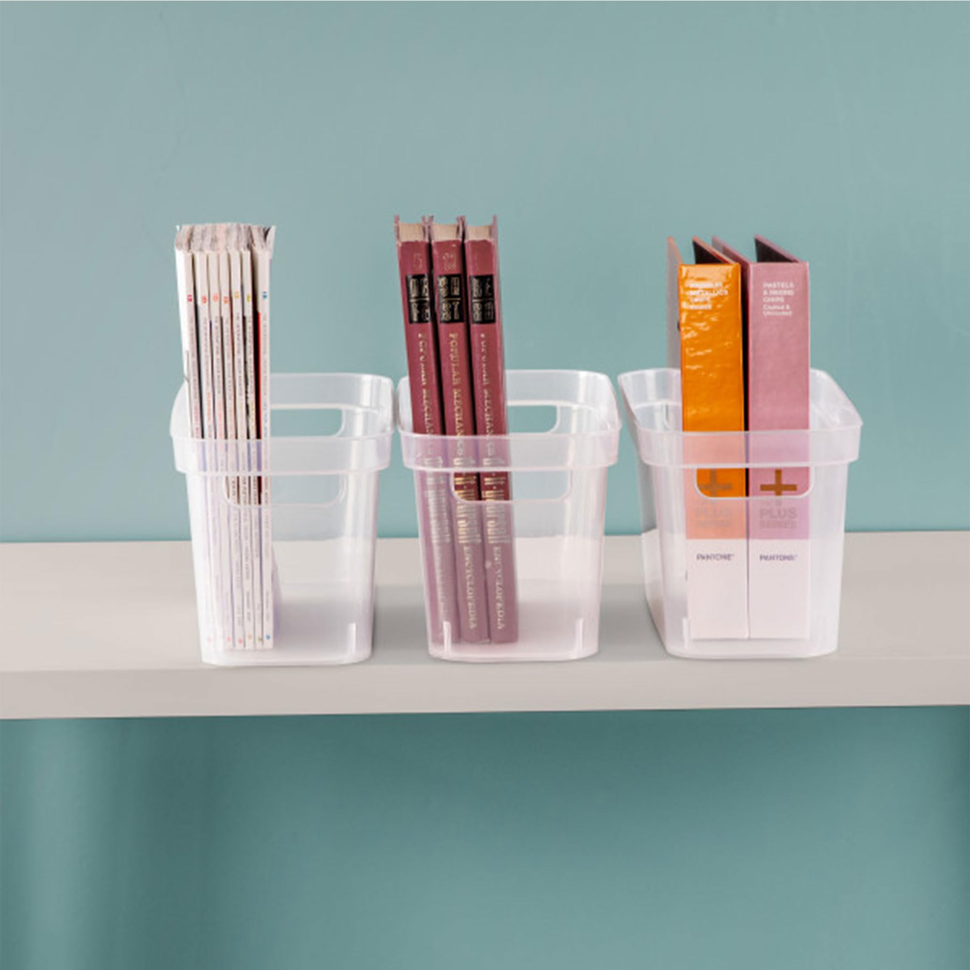 sterilite-6-25x6-25x15-inch-narrow-modern-storage-bin-with-carry-through-handles image 5