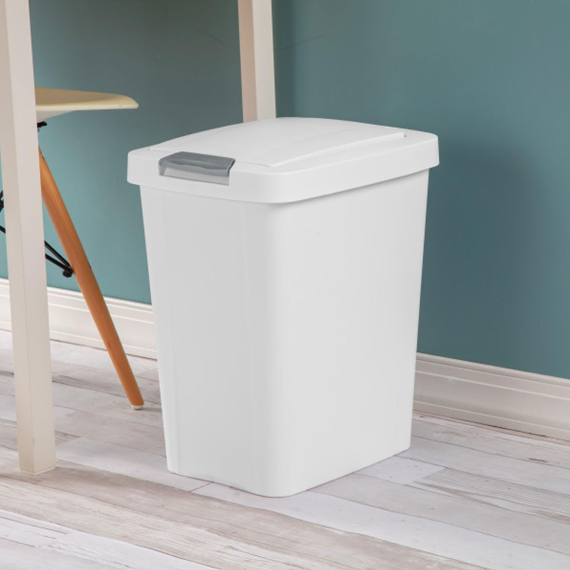 sterilite-7-5-gallon-touchtop-wastebasket-with-touch-open-lid-white-8-pack image 5