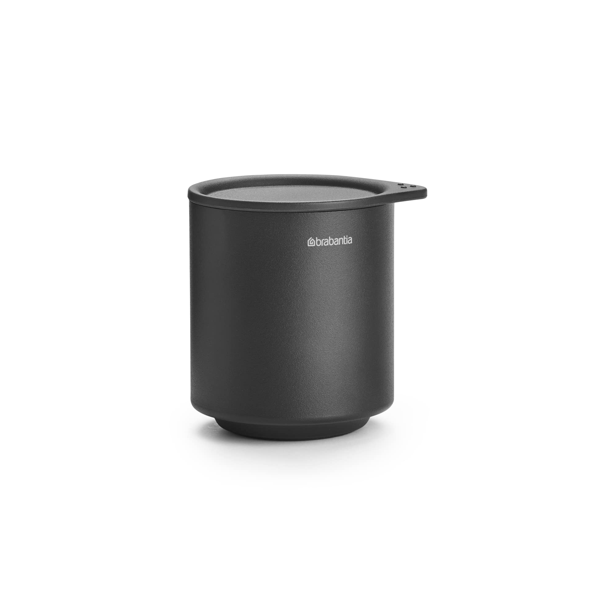 brabantia-mindset-bathroom-storage-pot-with-lid-mineral-infinite-gray-cotton-pad image 1