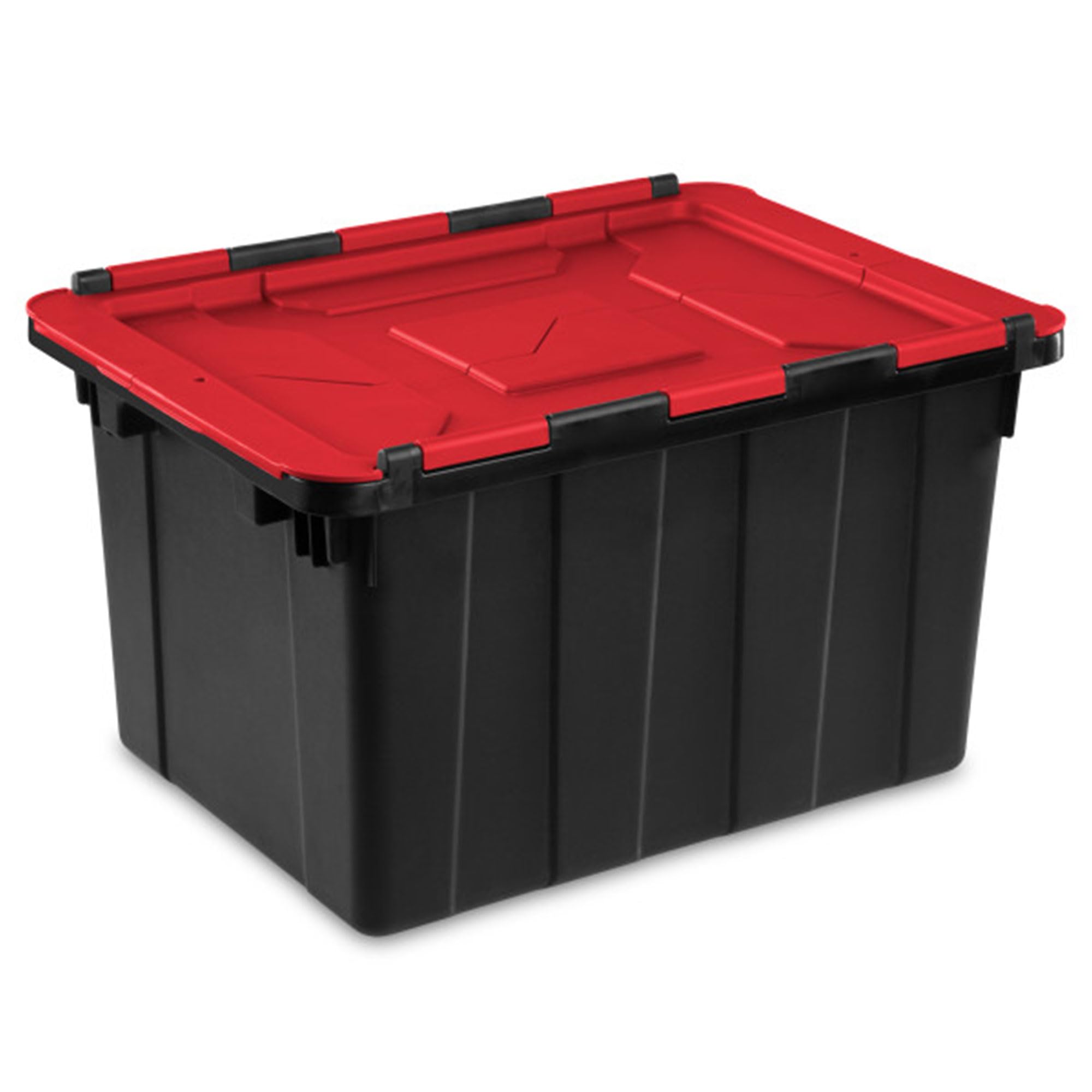 sterilite-6-pack-12-gallon-hinged-lid-industrial-tote-heavy-duty-plastic-storage image 4