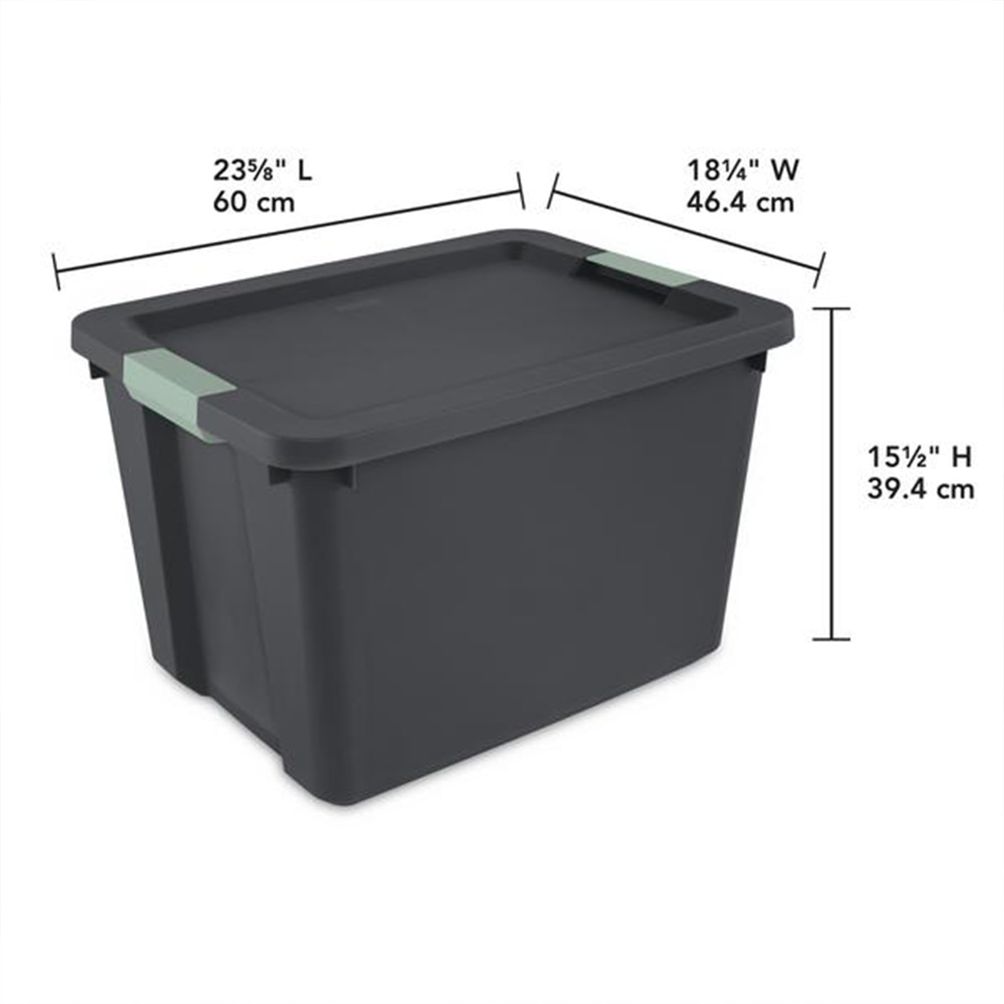 sterilite-6-pack-latch-tote-stackable-plastic-storage-bin-containers-20-gallon-g image 2