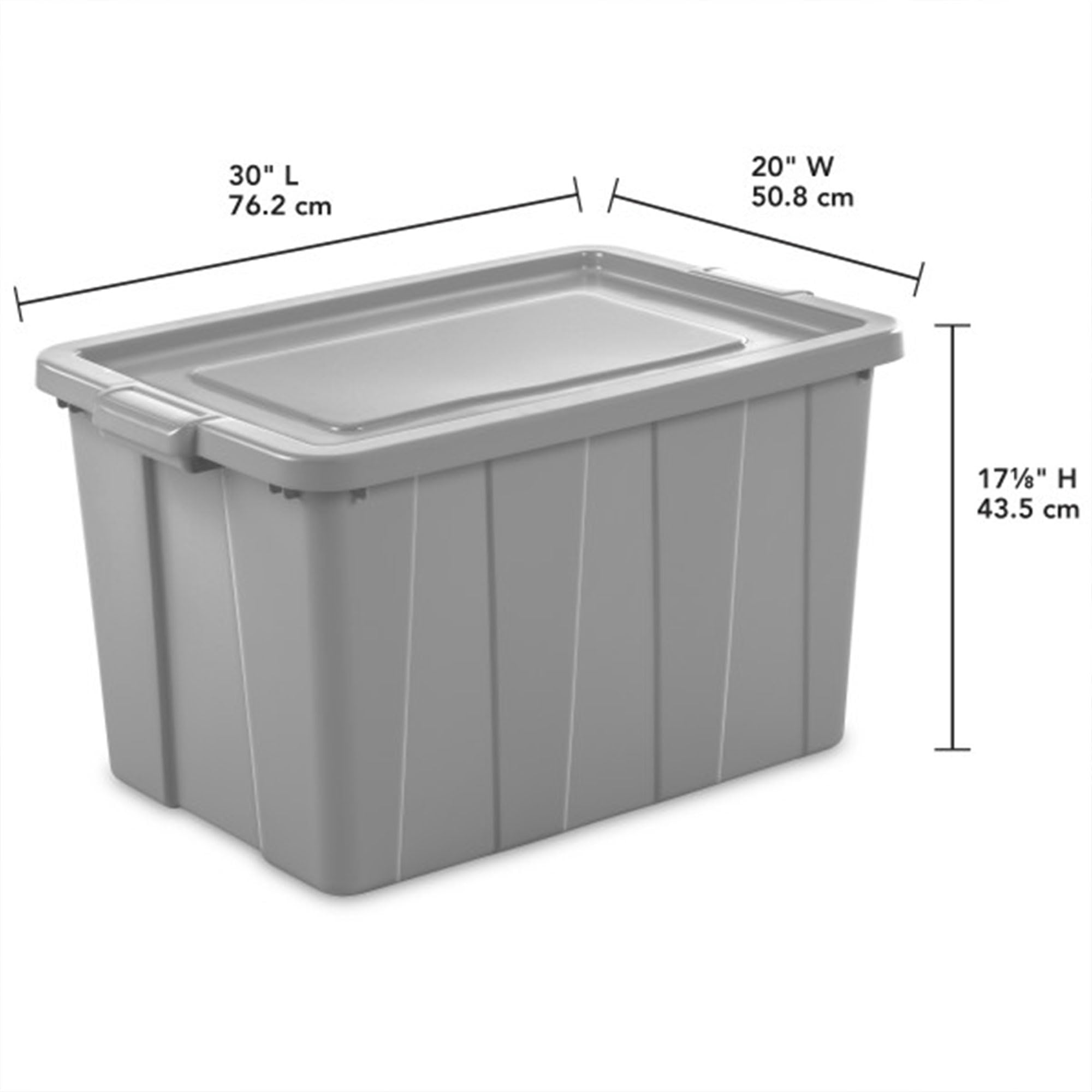 sterilite-tuff1-30-gallon-stackable-storage-tote-with-lid-4-pack image 2