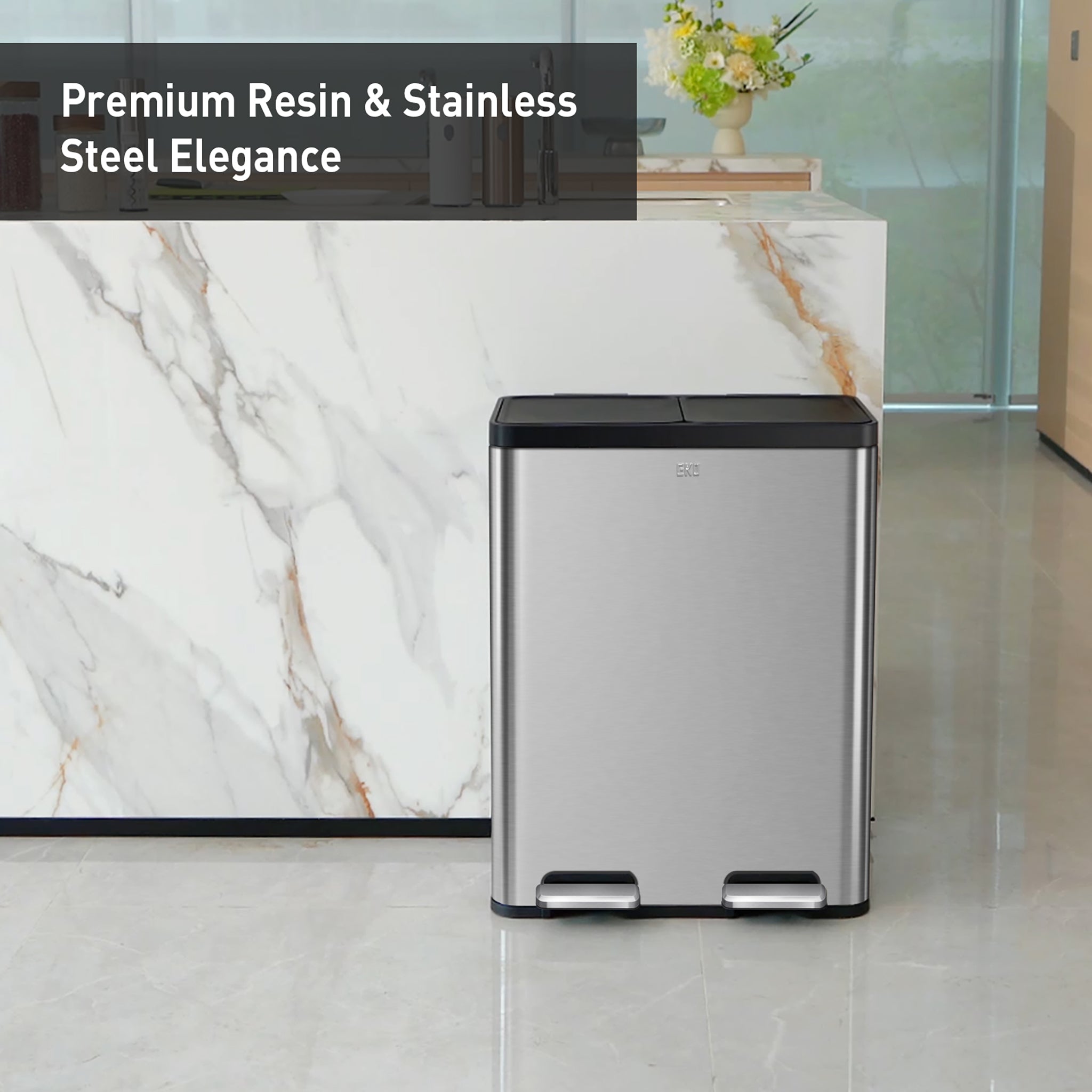 eko-essential-step-recycling-can-dual-compartment-30l-30l-stainless-steel-resin- image 6