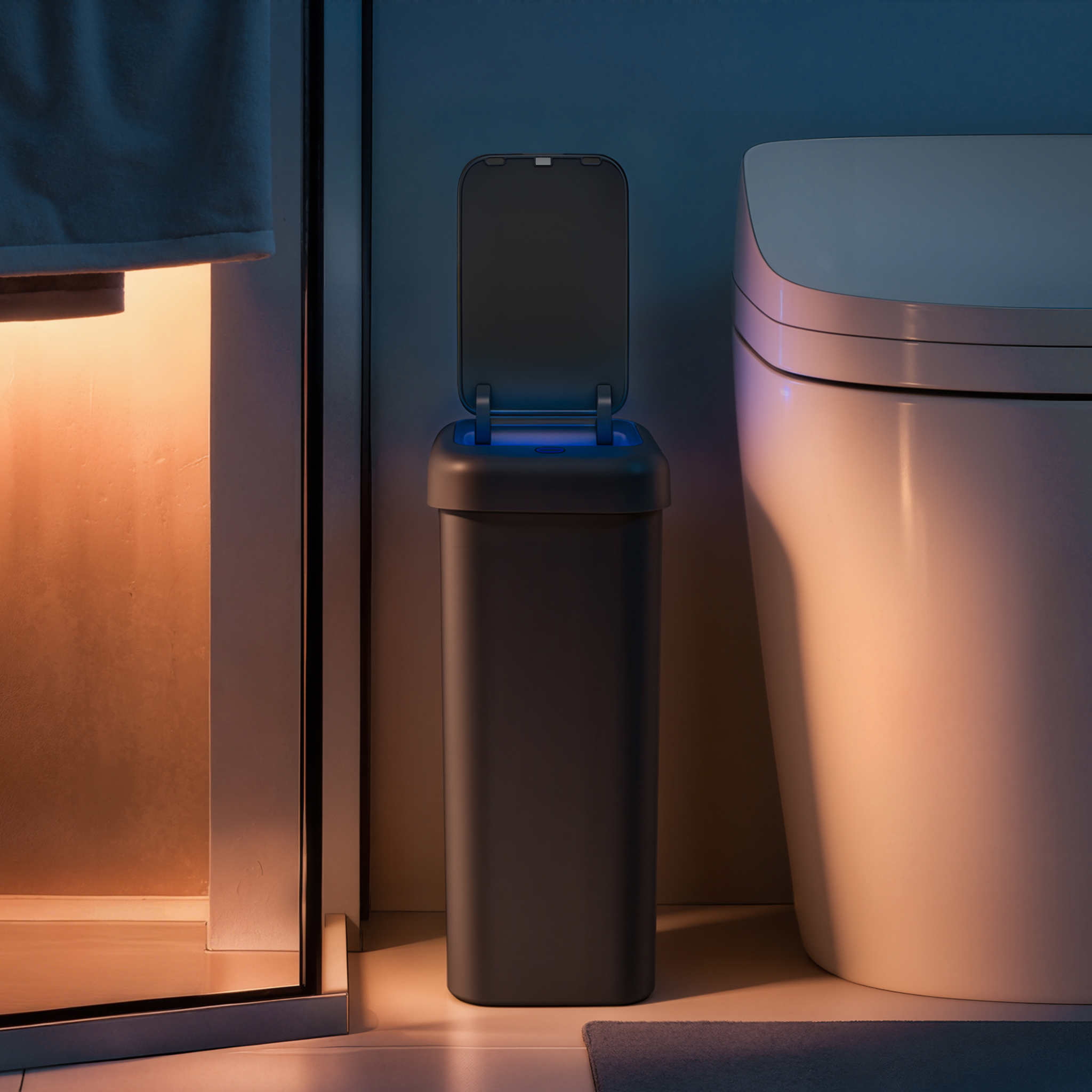 eko-morandi-slim-touchless-motion-sensor-bathroom-trash-can-10l-2-6-gallon-with- image 7
