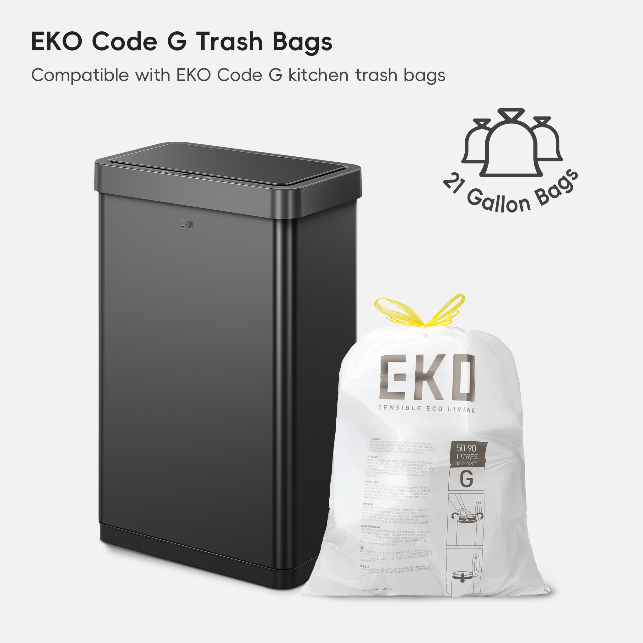 eko-mirage-x-80-liter-21-1-gallon-motion-sensor-trash-can-matte-black-anti-finge image 8