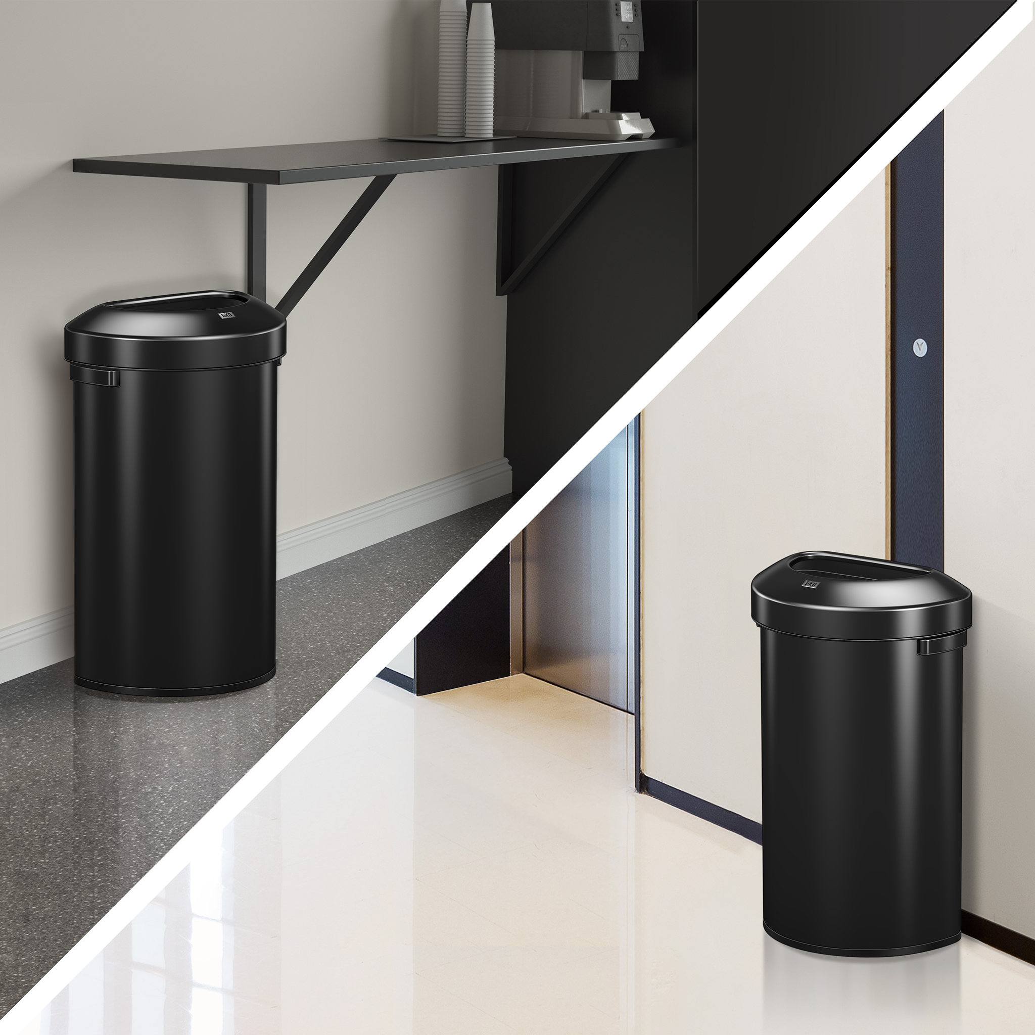 eko-urban-semi-round-open-top-can-commercial-grade-60l-16-gal-matte-black image 6