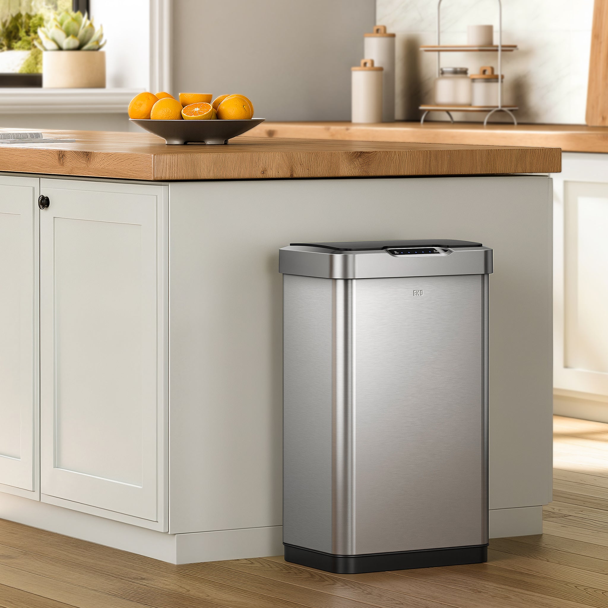 eko-mirage-t-50-liter-13-gallon-motion-sensor-can-stainless-steel image 2