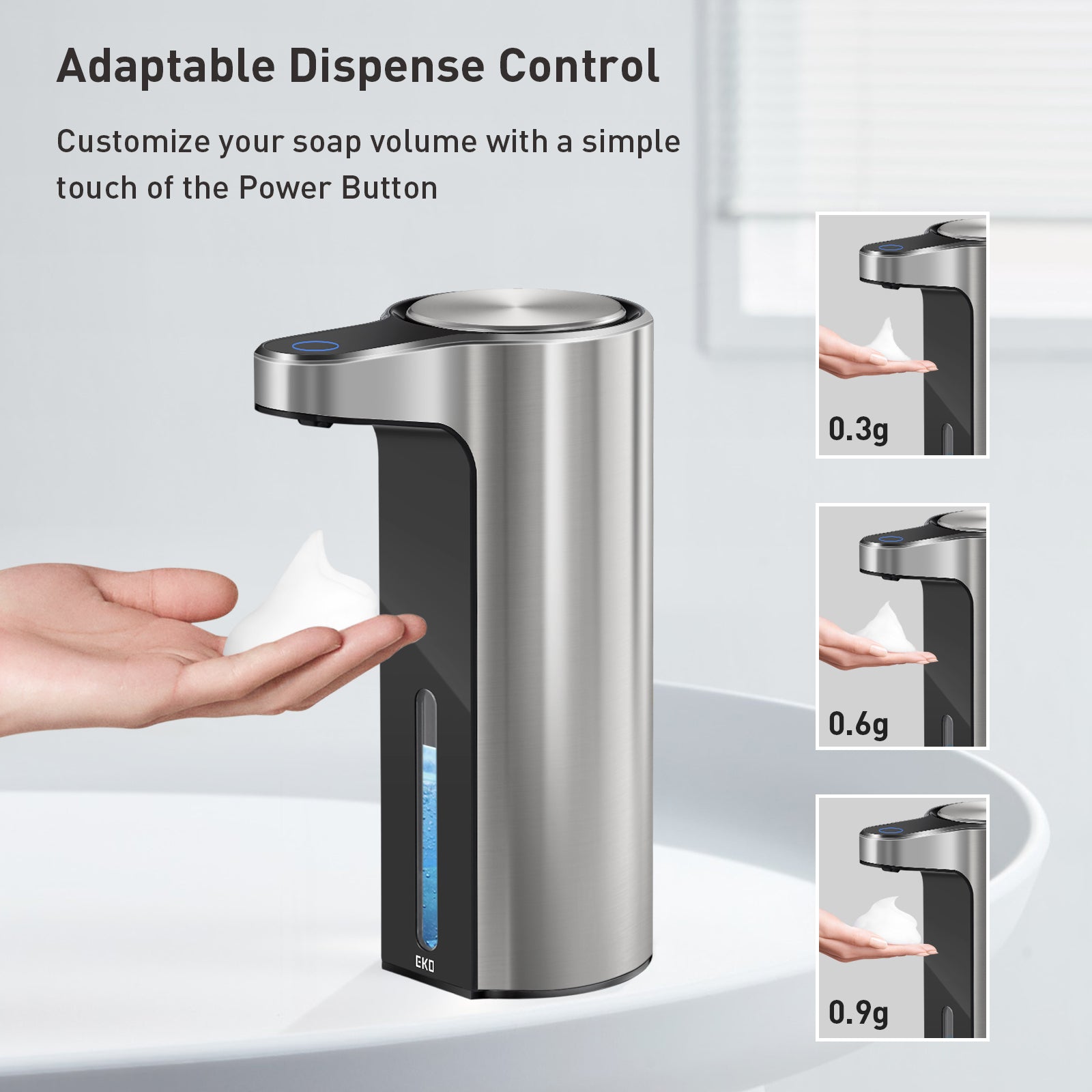 eko-aroma-smart-foaming-soap-dispenser-stainless-steel image 4