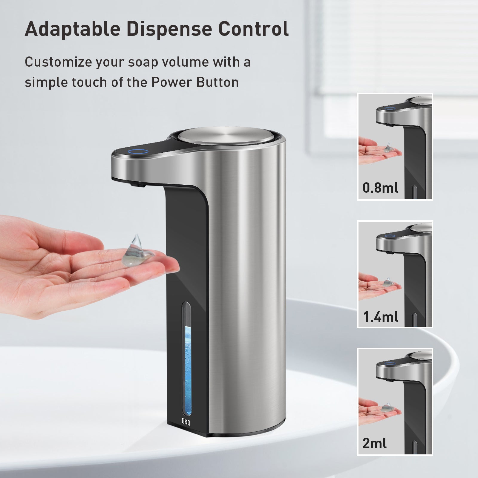 eko-aroma-smart-liquid-soap-dispenser-touchless-stainless-steel image 3