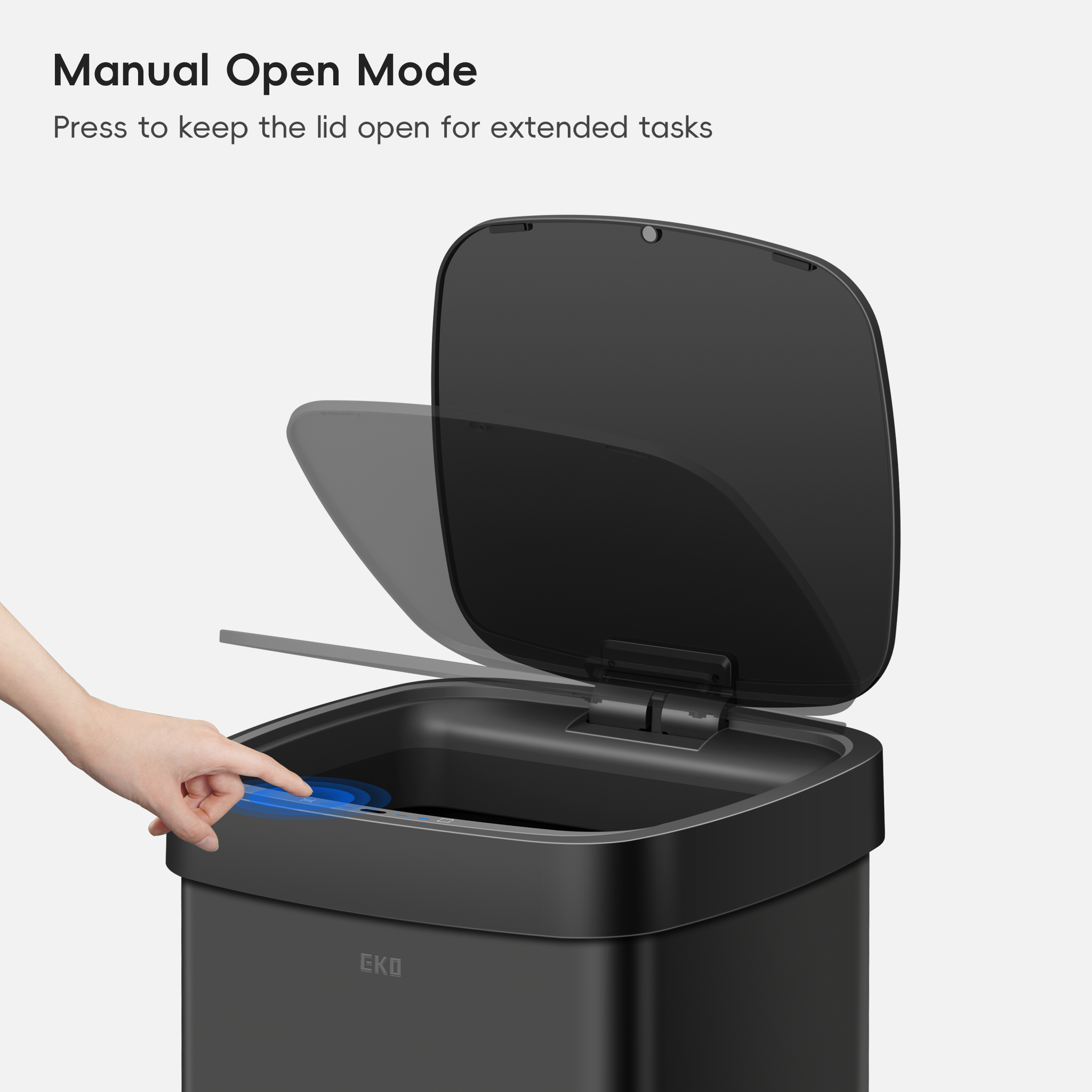 eko-ecosmart-80-liter-21-gallon-motion-sensor-trash-can-matte-black image 5