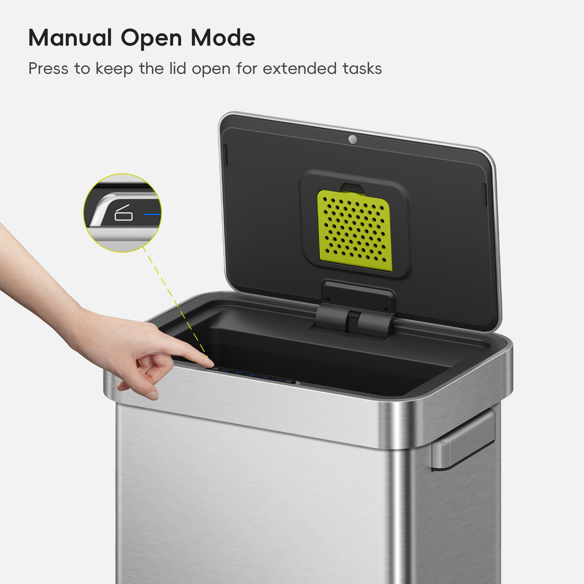 eko-deluxe-mirage-t-50-liter-13-gallon-motion-sensor-trash-can-matte-stainless-s image 5