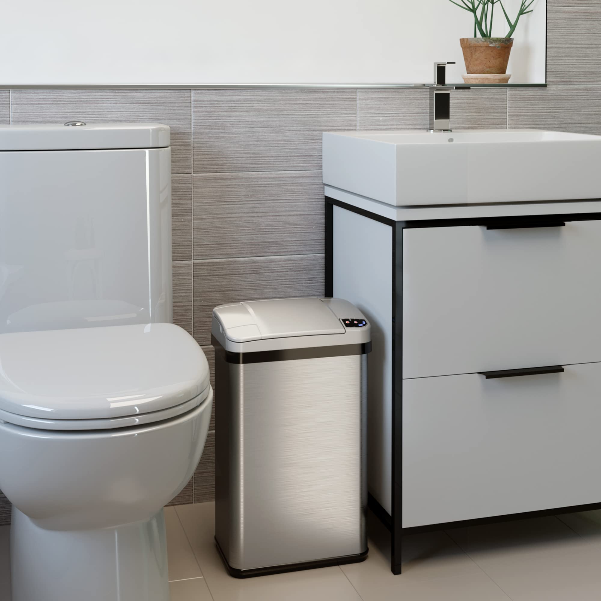 itouchless-4-gal-nursery-waste-bin-touchless-sensor-trash-can-steel-with-odor-fi image 5