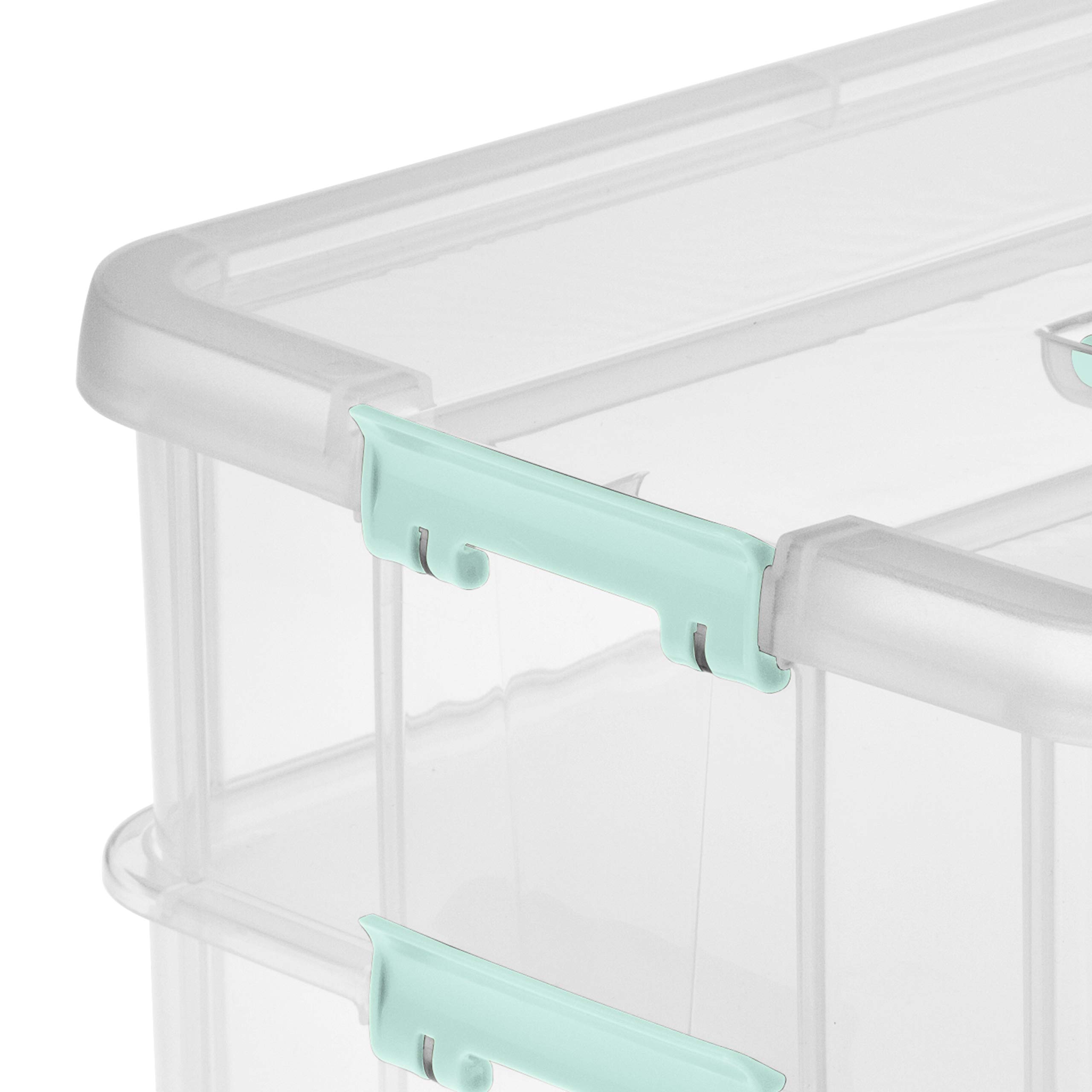 sterilite-stack-carry-2-layer-handle-box-4-pack-clear-stackable-storage-bins-wit image 7