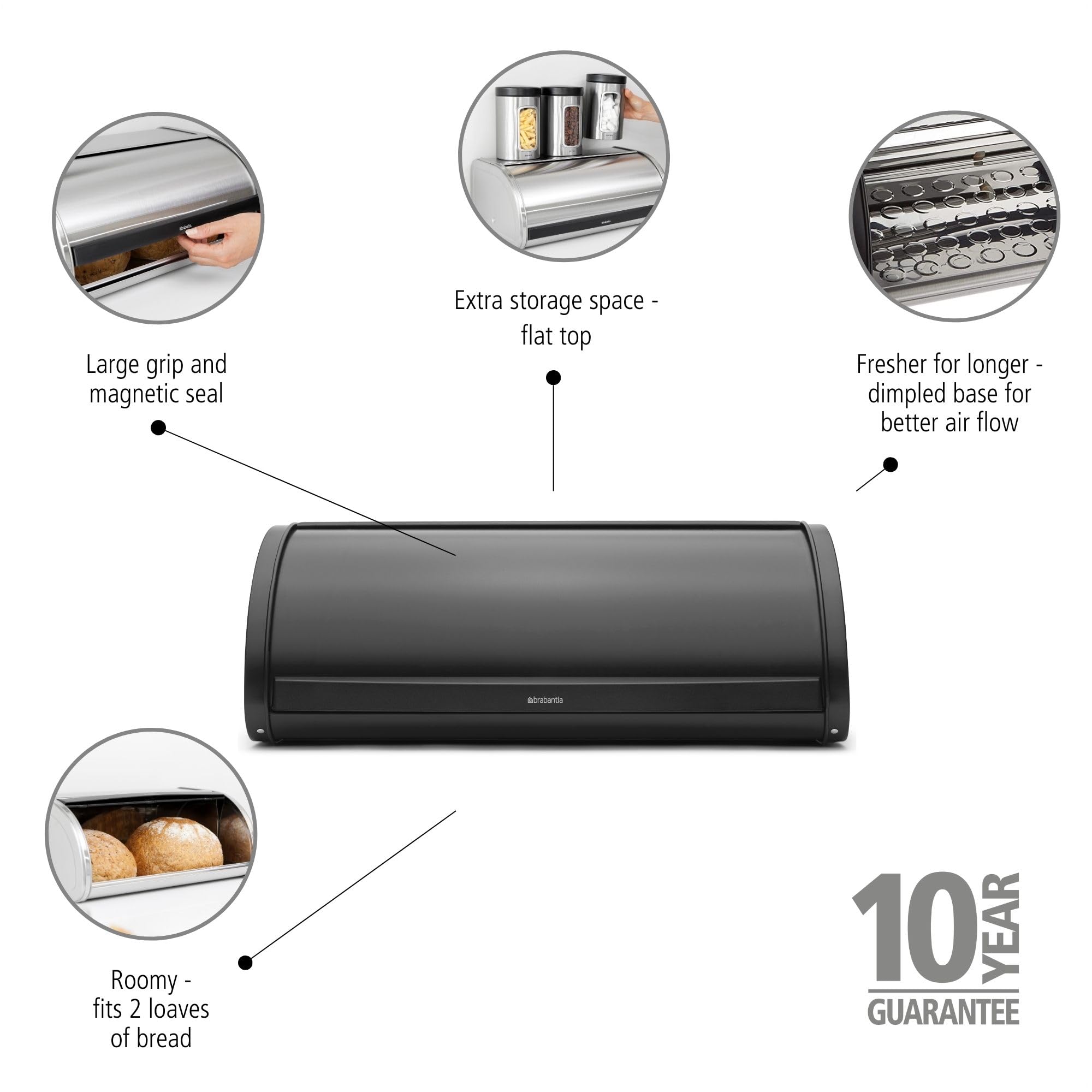 brabantia-roll-top-bread-box-large-matt-black-metal-fits-2-loaves image 3