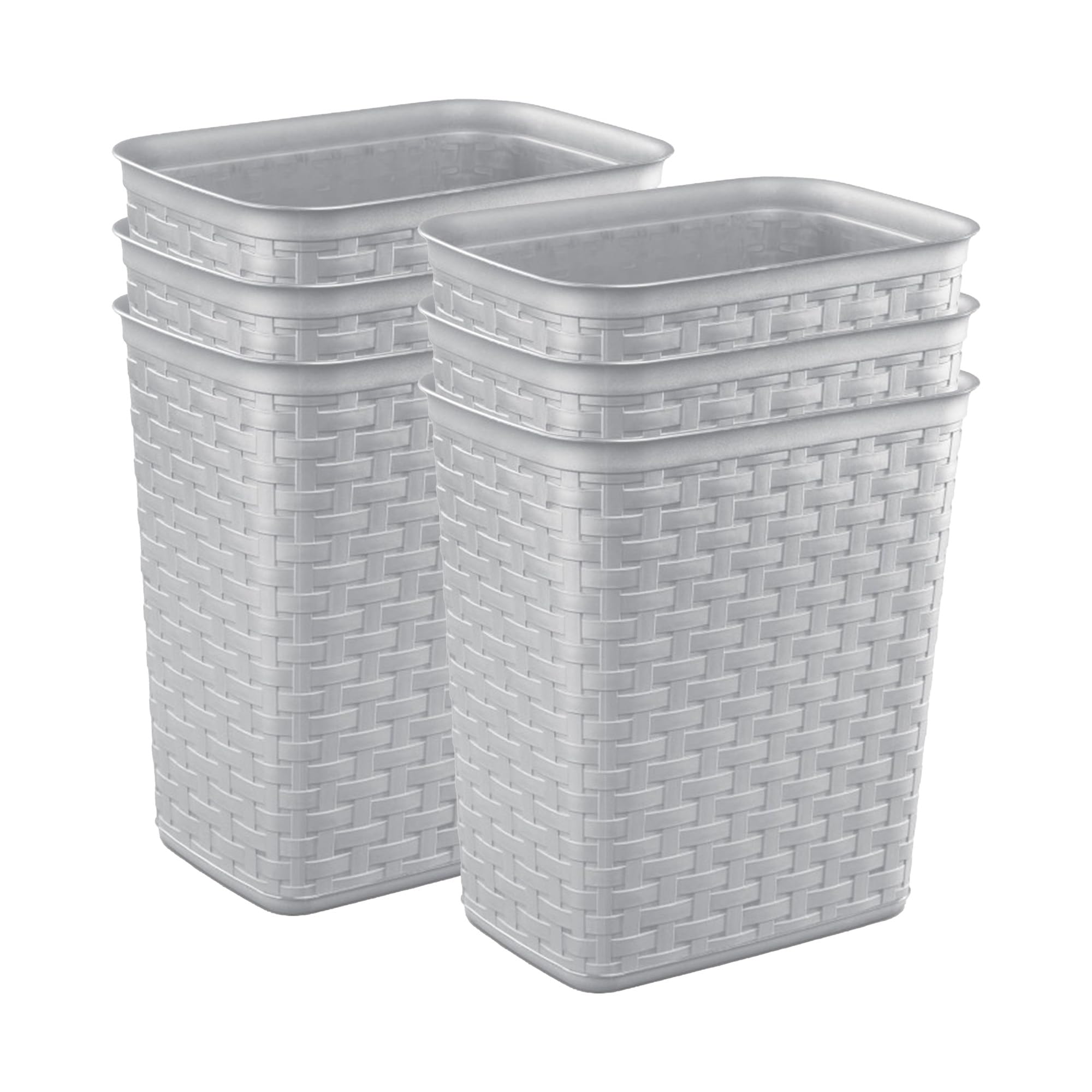 sterilite-3-4-gallon-weave-wastebasket-small-decorative-trash-can-for-bathroom-b image 1