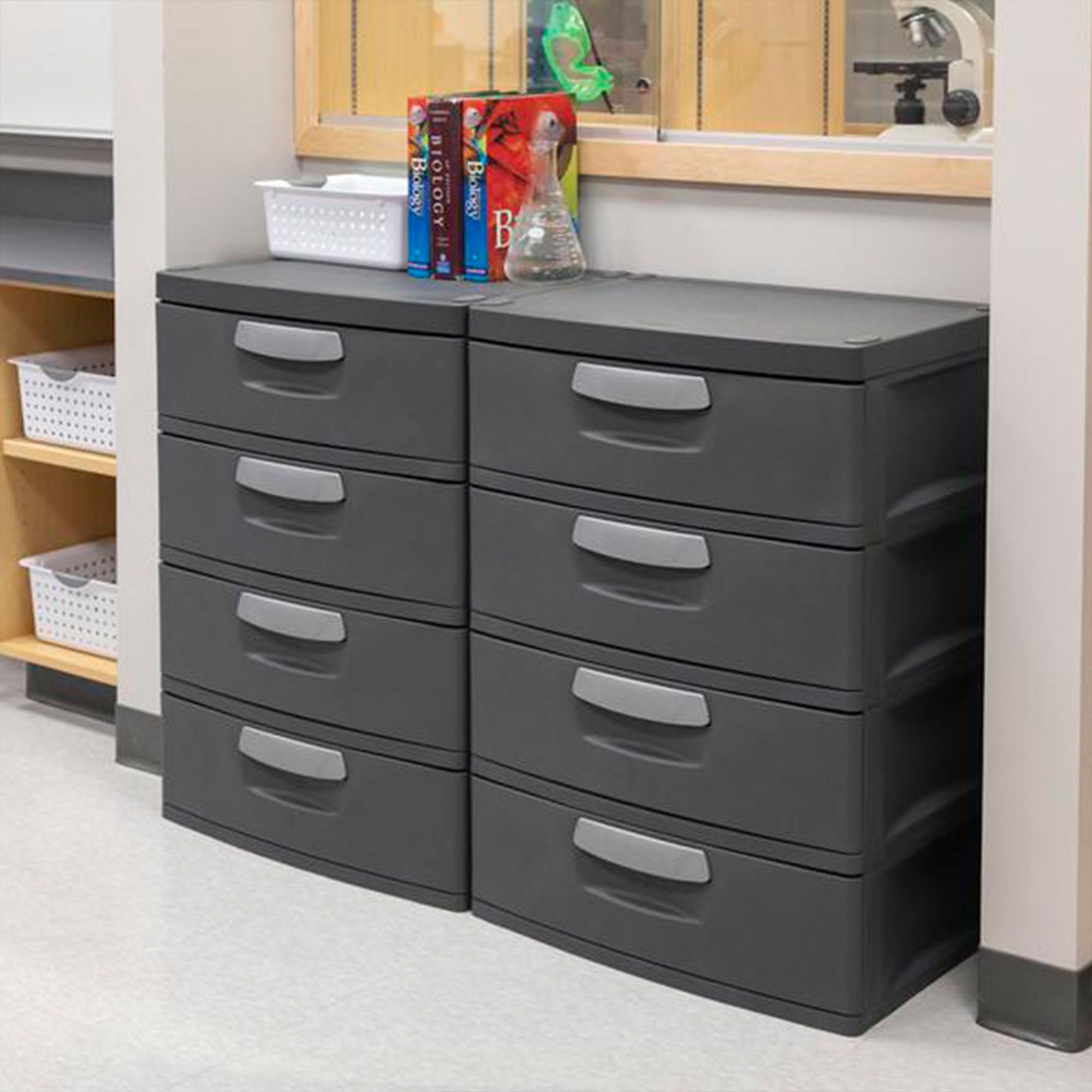 sterilite-4-drawer-heavy-duty-gray-storage-unit-with-black-handles-6-pack image 8