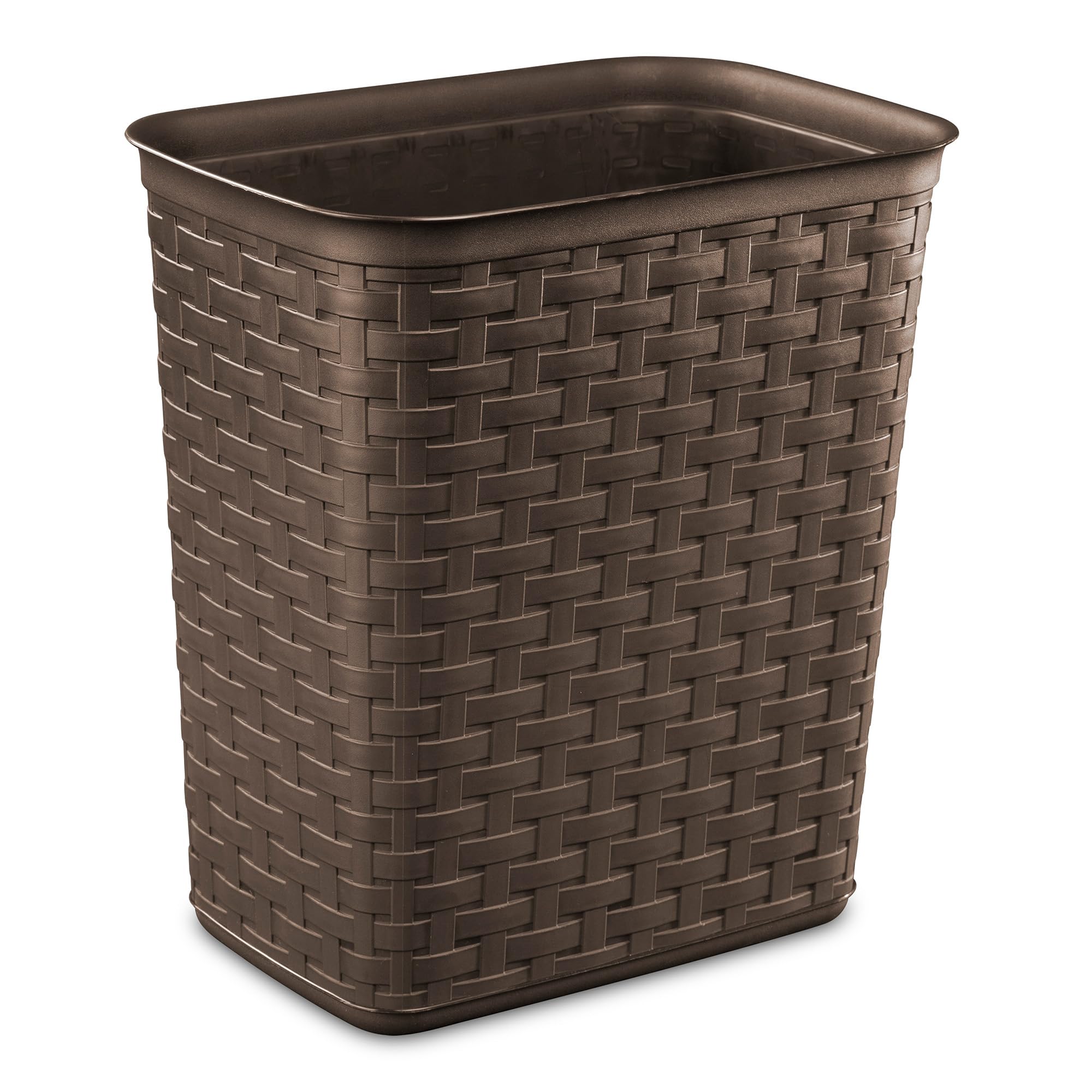 sterilite-3-4-gallon-weave-wastebasket-6-pack-espresso-brown-decorative-small-tr image 5