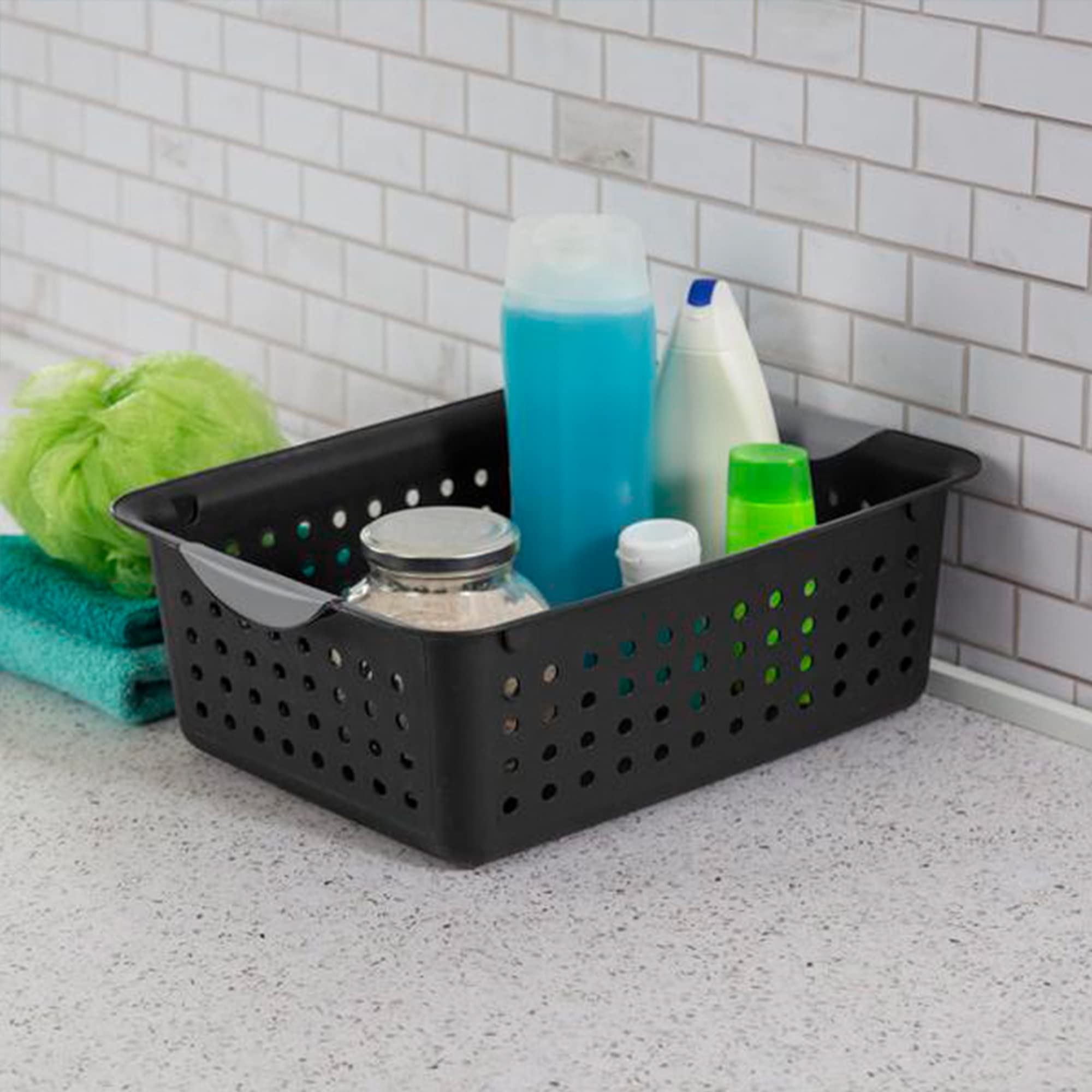 sterilite-medium-ultra-basket-black-6-pack image 5