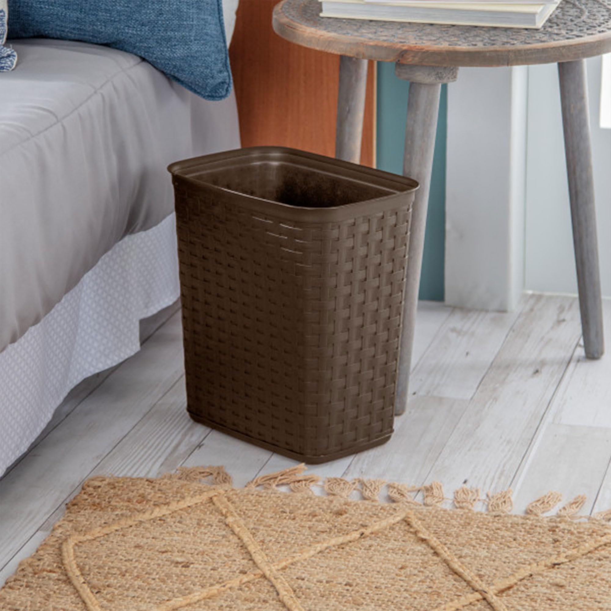 sterilite-3-4-gallon-weave-wastebasket-6-pack-espresso-brown-decorative-small-tr image 8