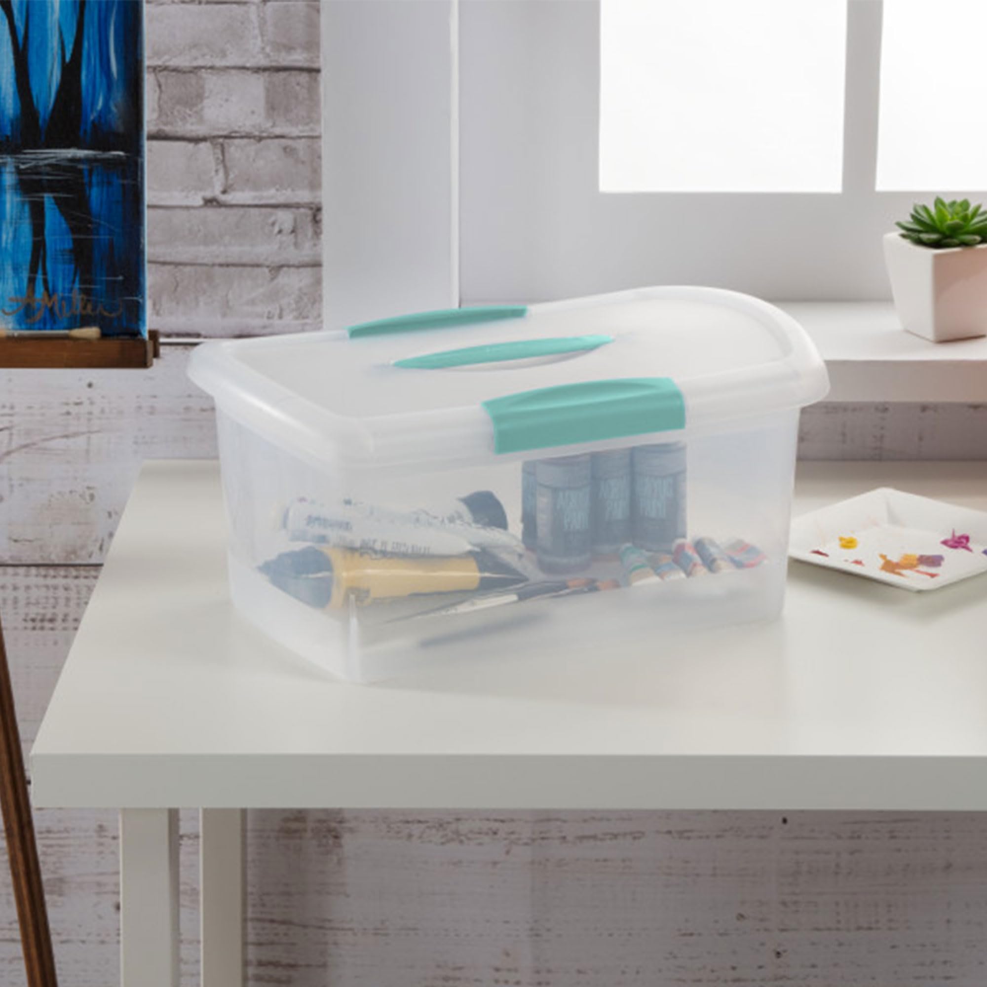 sterilite-medium-nesting-showoffs-stackable-storage-bins-with-latching-lid-and-h image 3