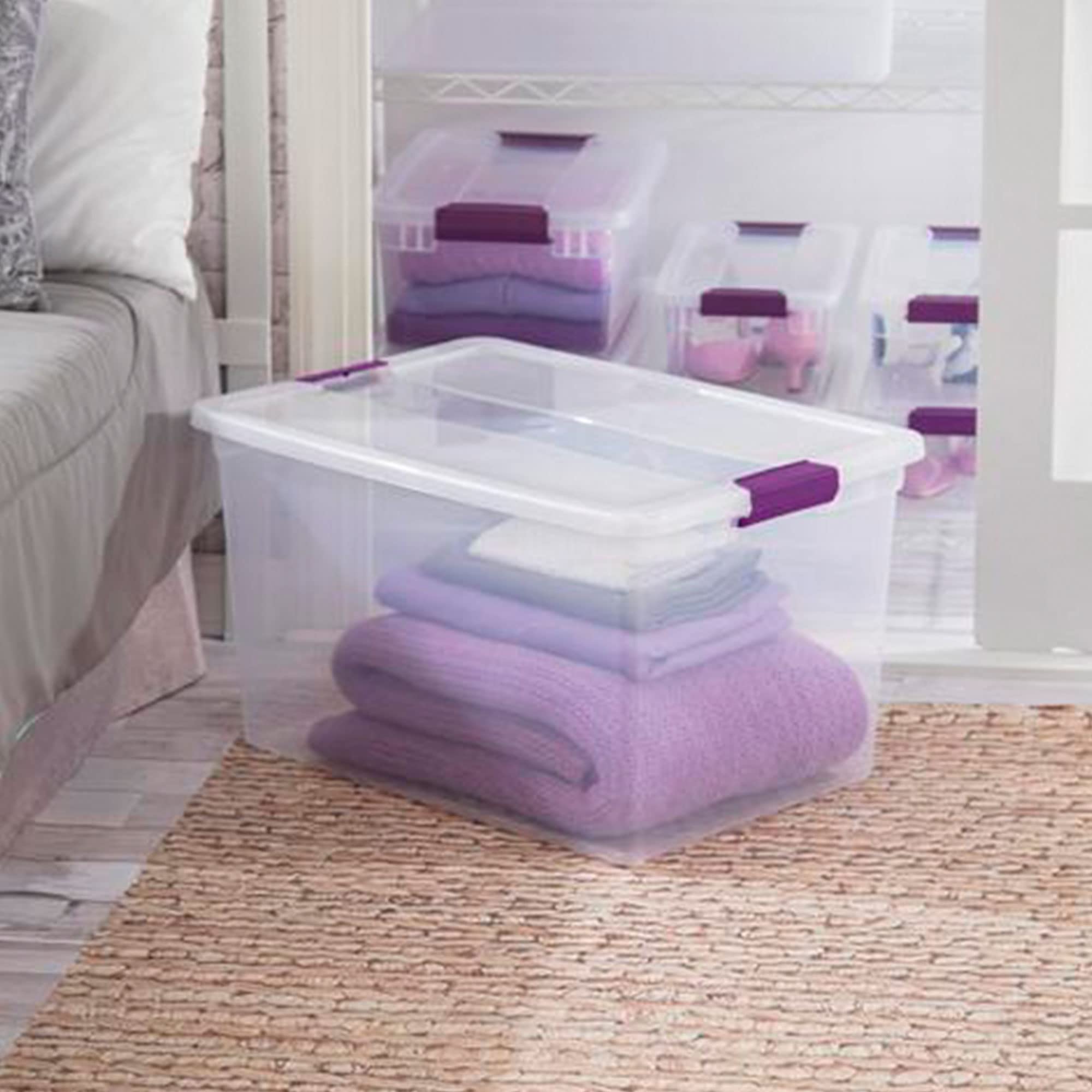 sterilite-116-quart-and-66-quart-multipurpose-ultra-storage-tote-box-set-clear-4 image 4