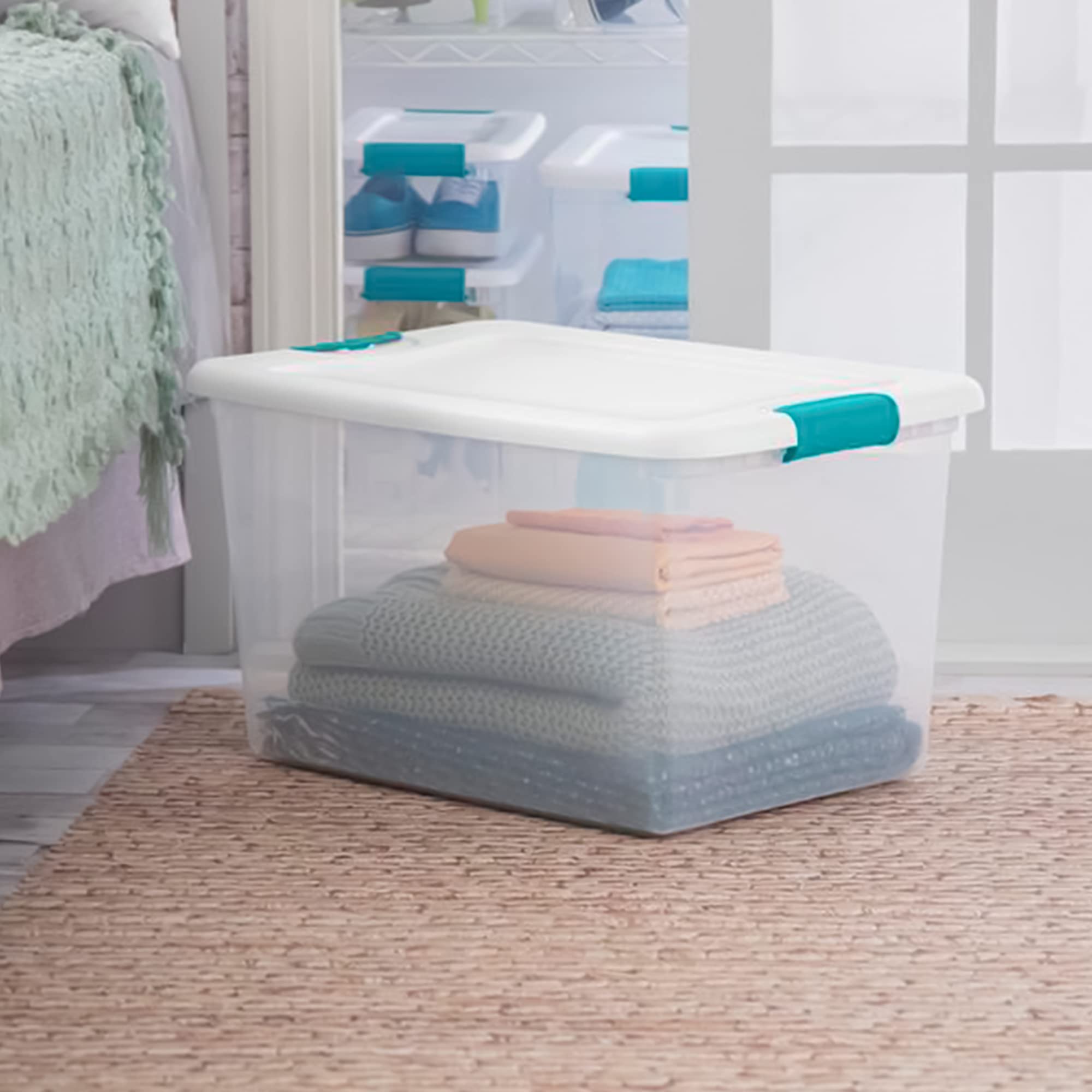 sterilite-64-quart-latching-clear-plastic-storage-tote-organizer-container-bin-b image 7