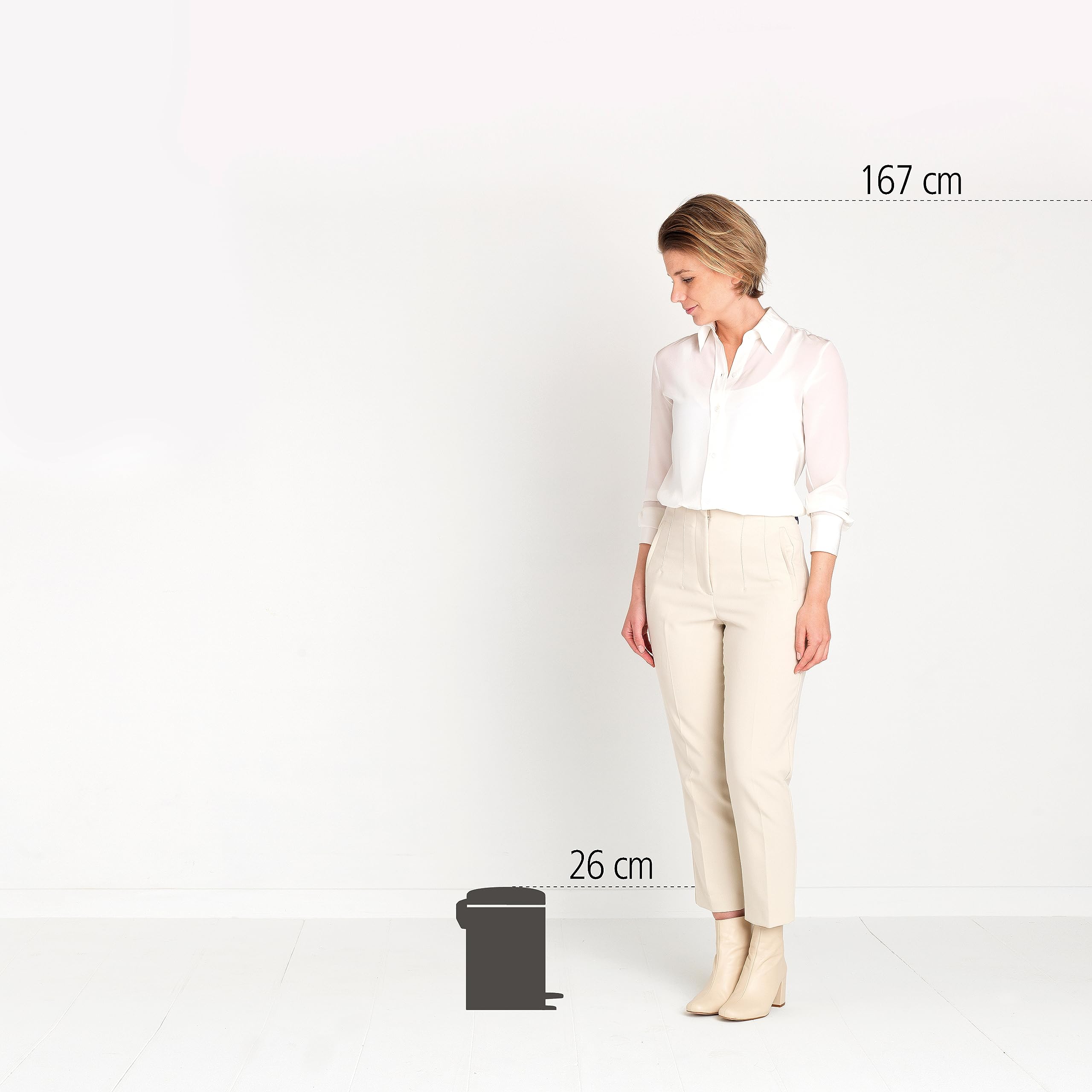 brabantia-step-on-xs-trash-can-brilliant-steel-0-8-gallon-3l-with-pedal-and-inne image 7