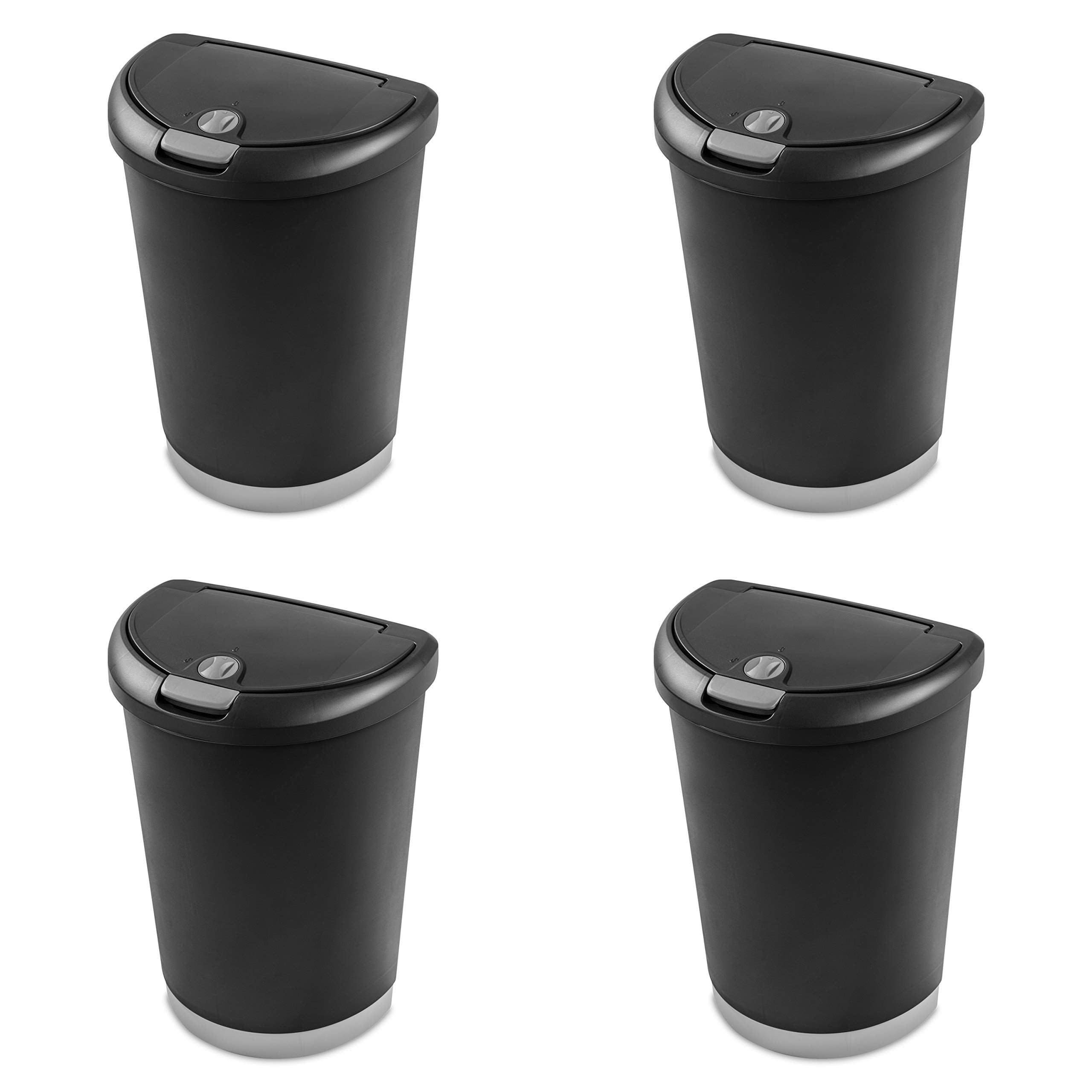 sterilite-13-gallon-touchtop-wastebasket-with-lid-4-pack-easy-touch-open-trash-c image 5