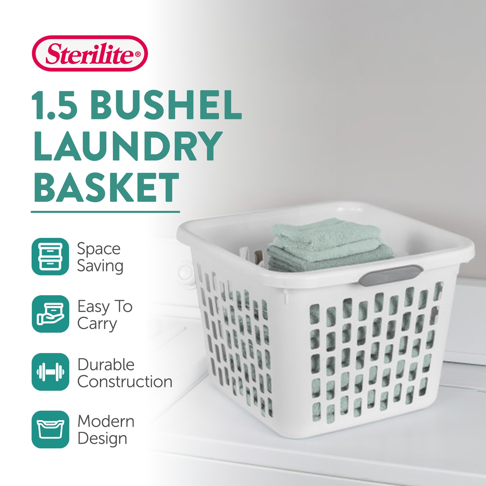 sterilite-6-pack-1-5-bushel-capacity-square-laundry-basket-white image 2