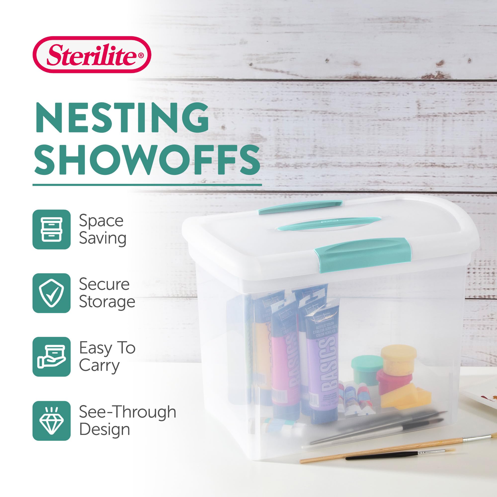 sterilite-large-nesting-showoffs-stackable-storage-bin-with-latching-lid-clear-1 image 3