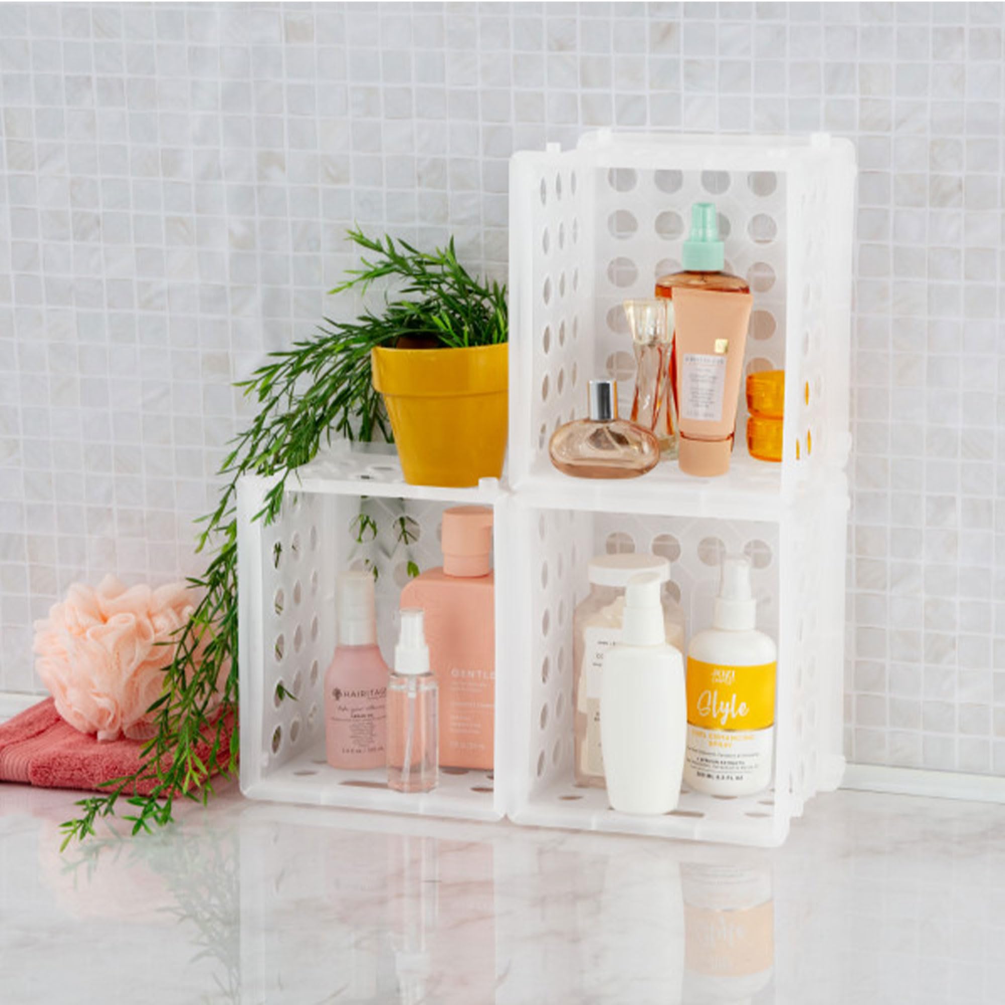 sterilite-mini-crate-stackable-plastic-storage-bin-with-handles-clear-12-pack image 5