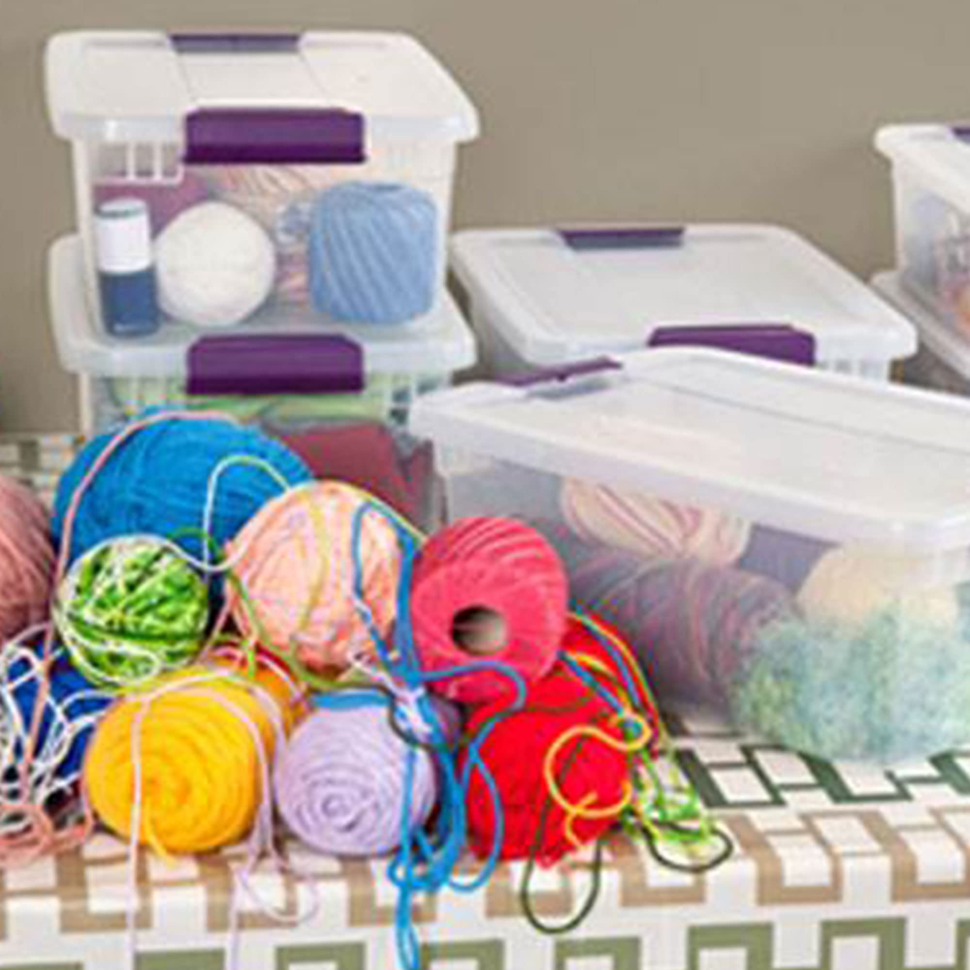 sterilite-15-quart-6-quart-clear-plastic-storage-totes-with-lids-24-pack image 6