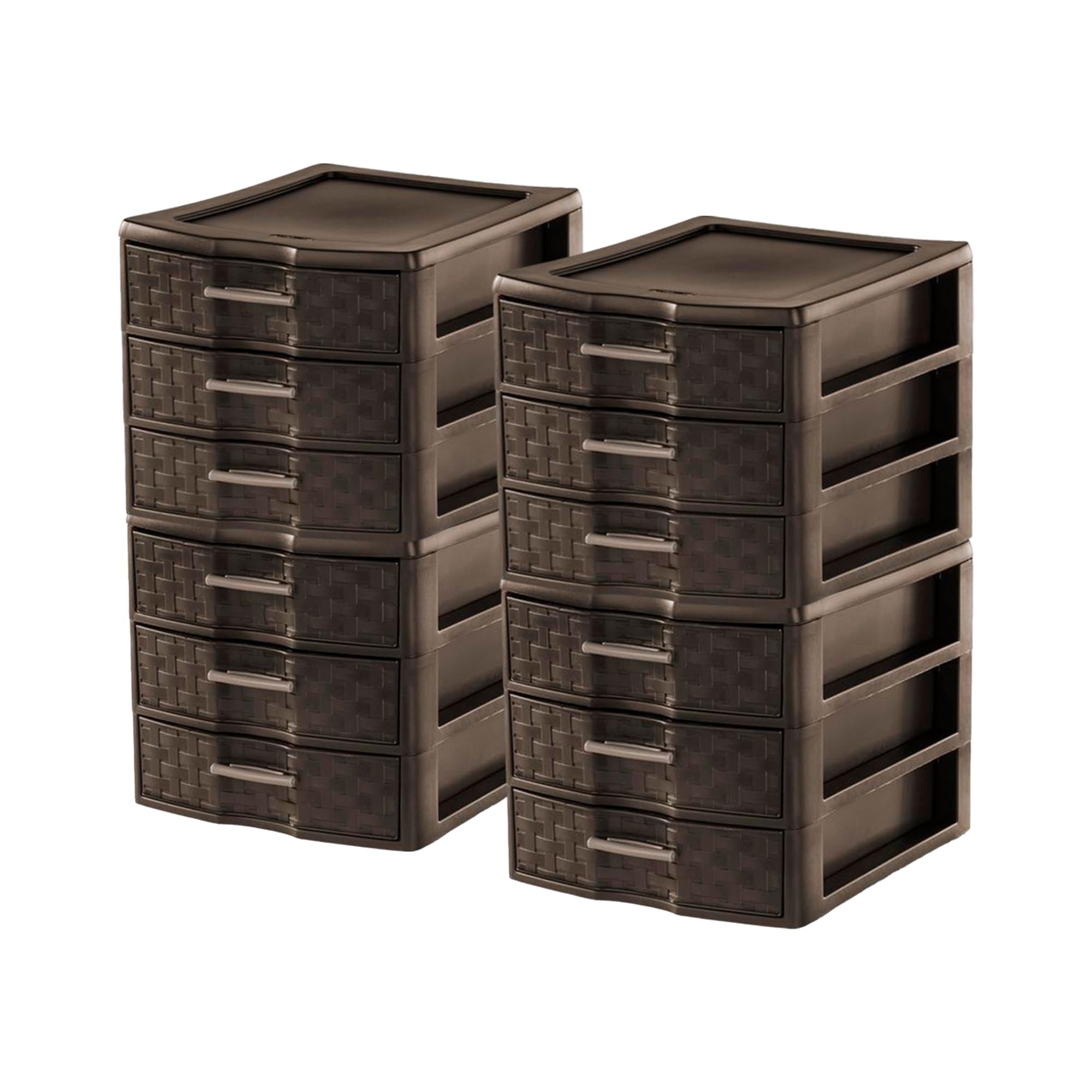 sterilite-medium-weave-craft-office-supplies-3-drawer-storage-organizer-4-pack image 1