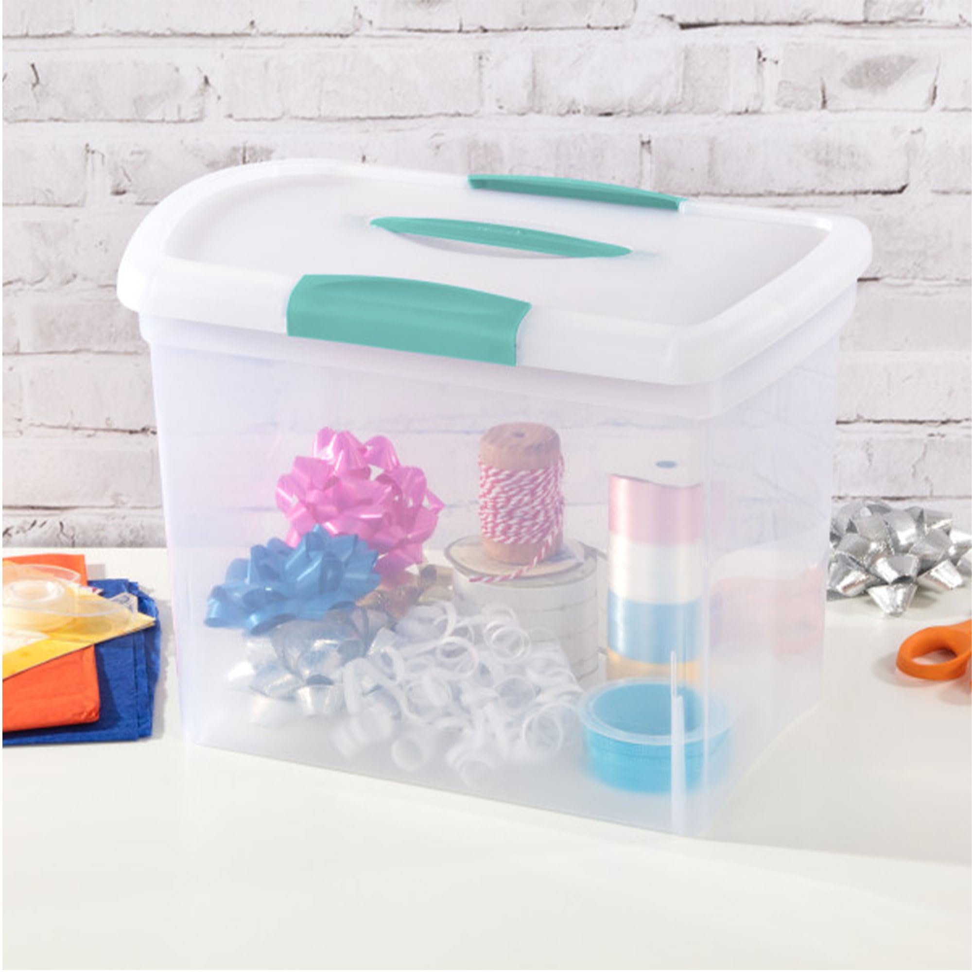 sterilite-large-nesting-showoffs-stackable-storage-bin-with-latching-lid-clear-1 image 5