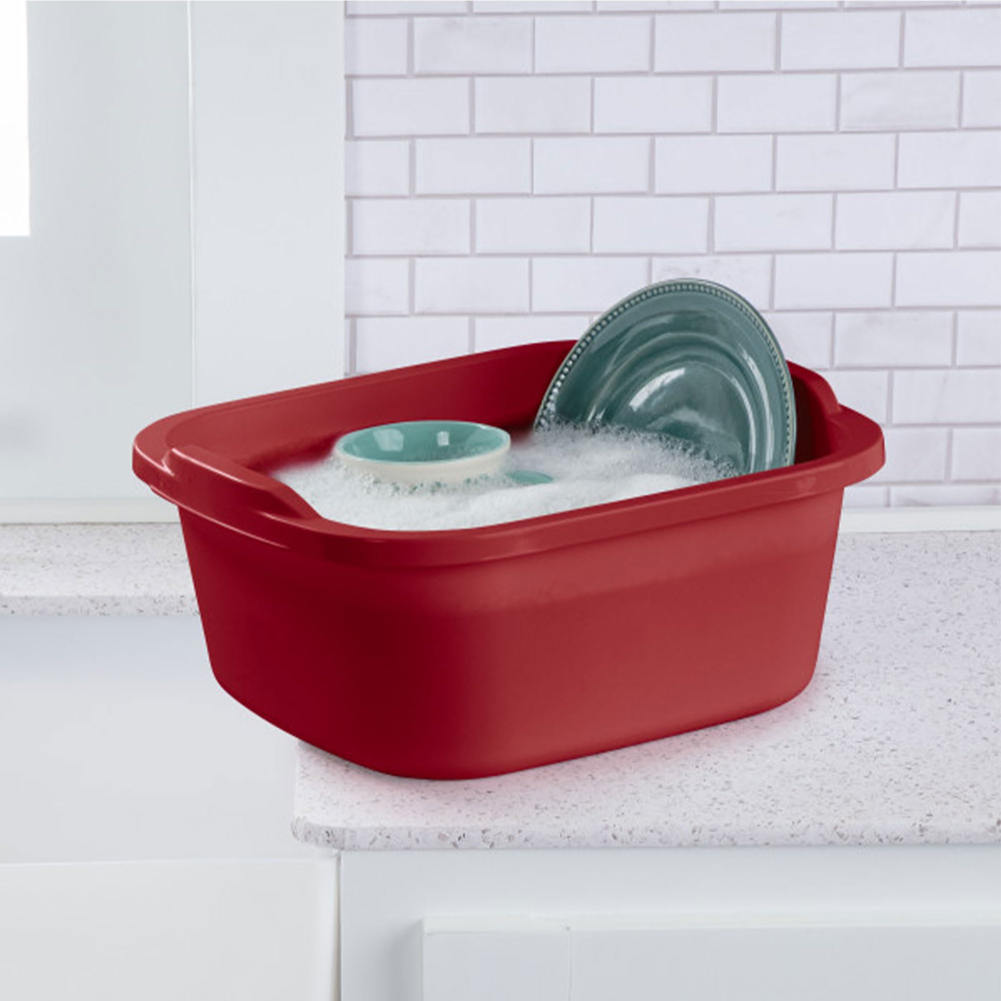 sterilite-extra-large-12-quart-dish-washing-storage-pan-red-8-pack image 5