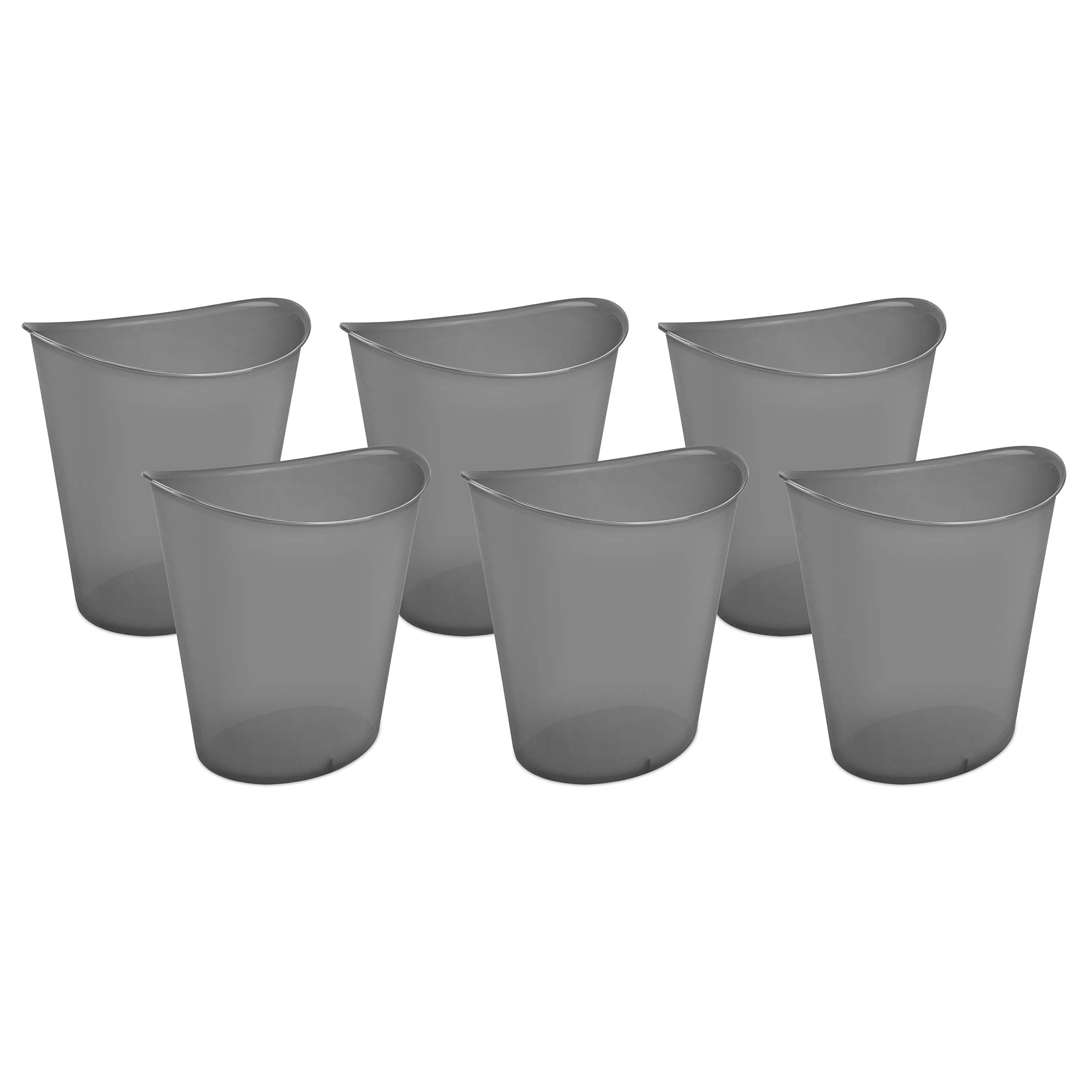 sterilite-3-gallon-oval-wastebasket-with-lid-small-plastic-trash-can-for-bathroo image 2