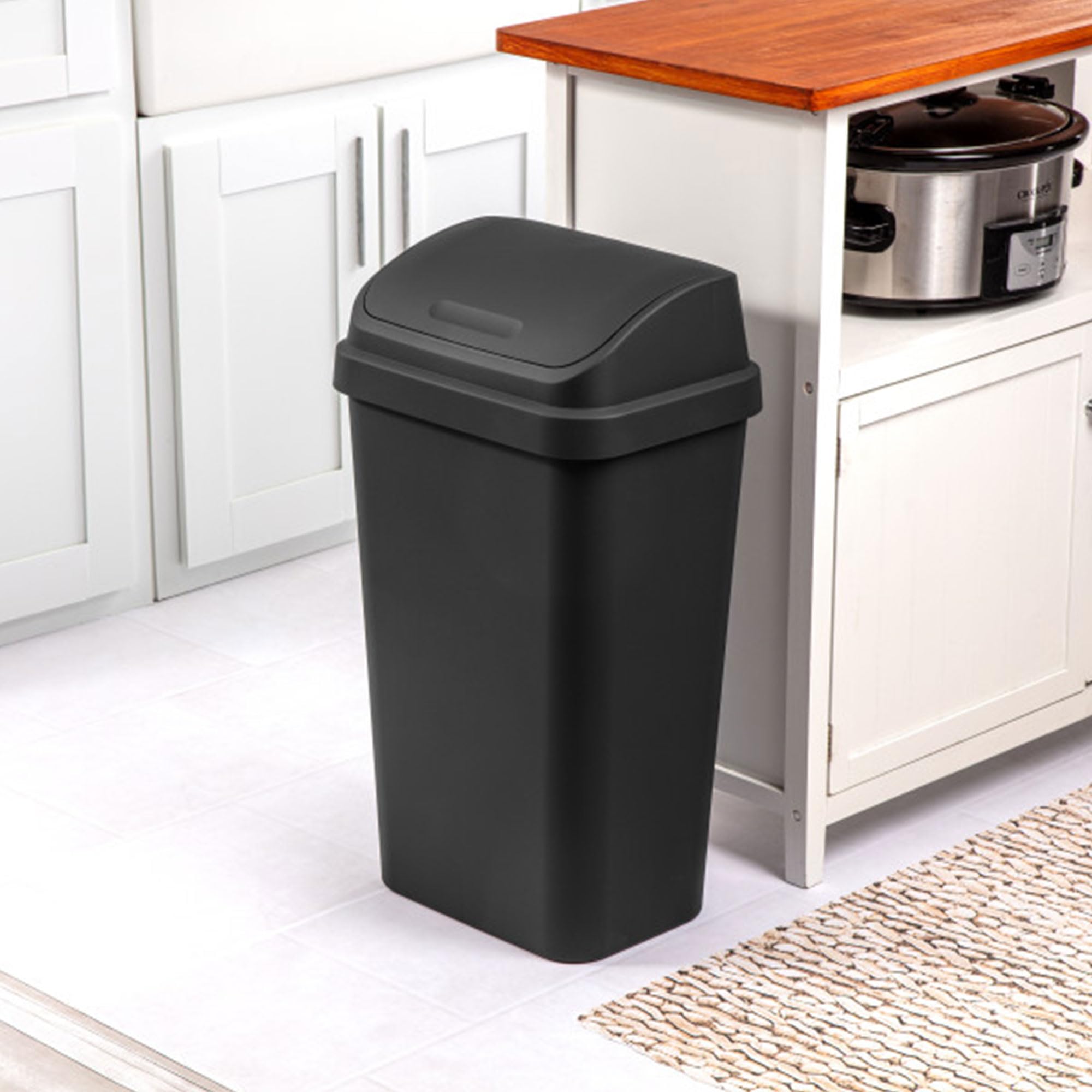 sterilite-4-pack-swing-top-wastebasket-13-gallon-black image 6