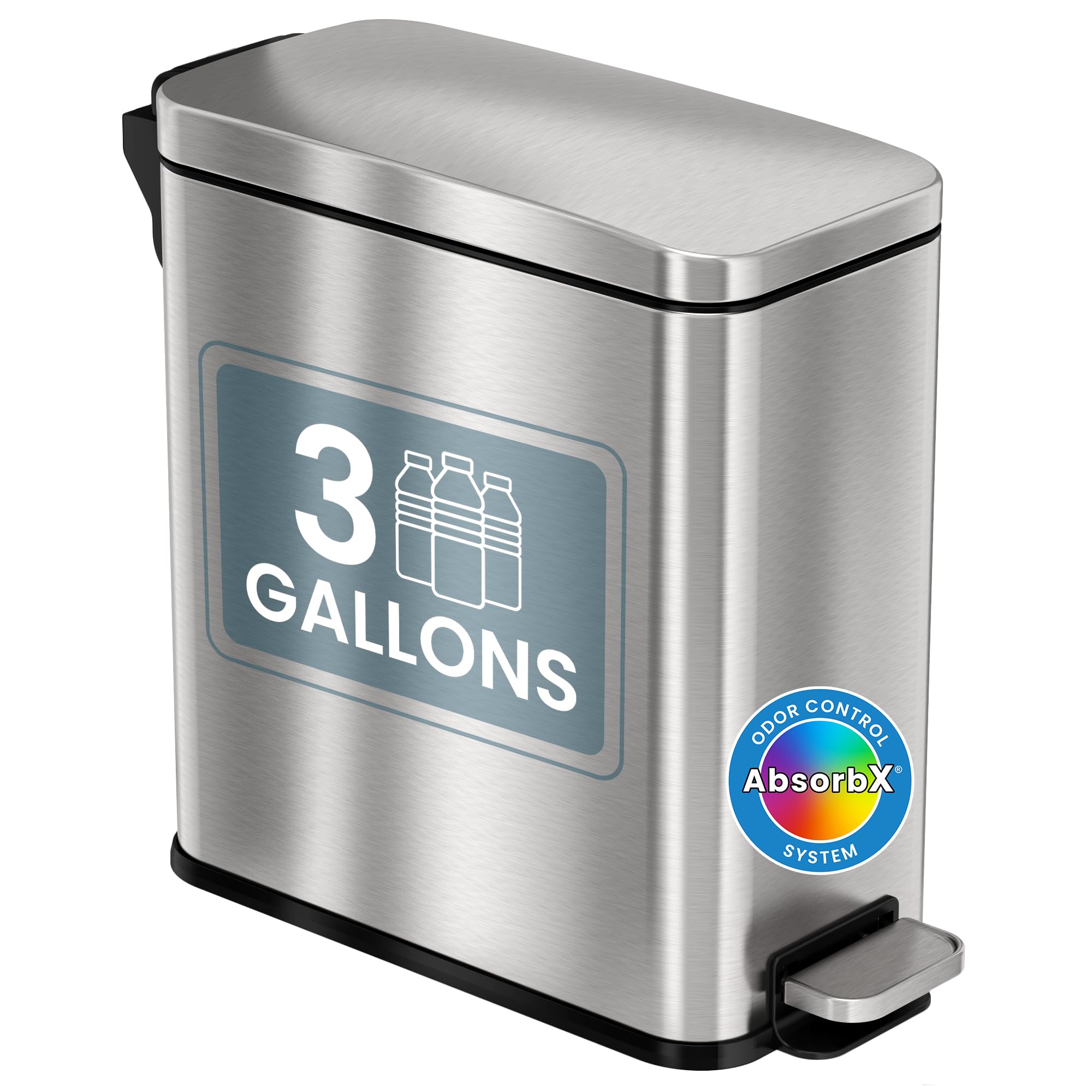 itouchless-autostep-13-gallon-step-sensor-trash-can-with-odor-filter-stainless-s image 7