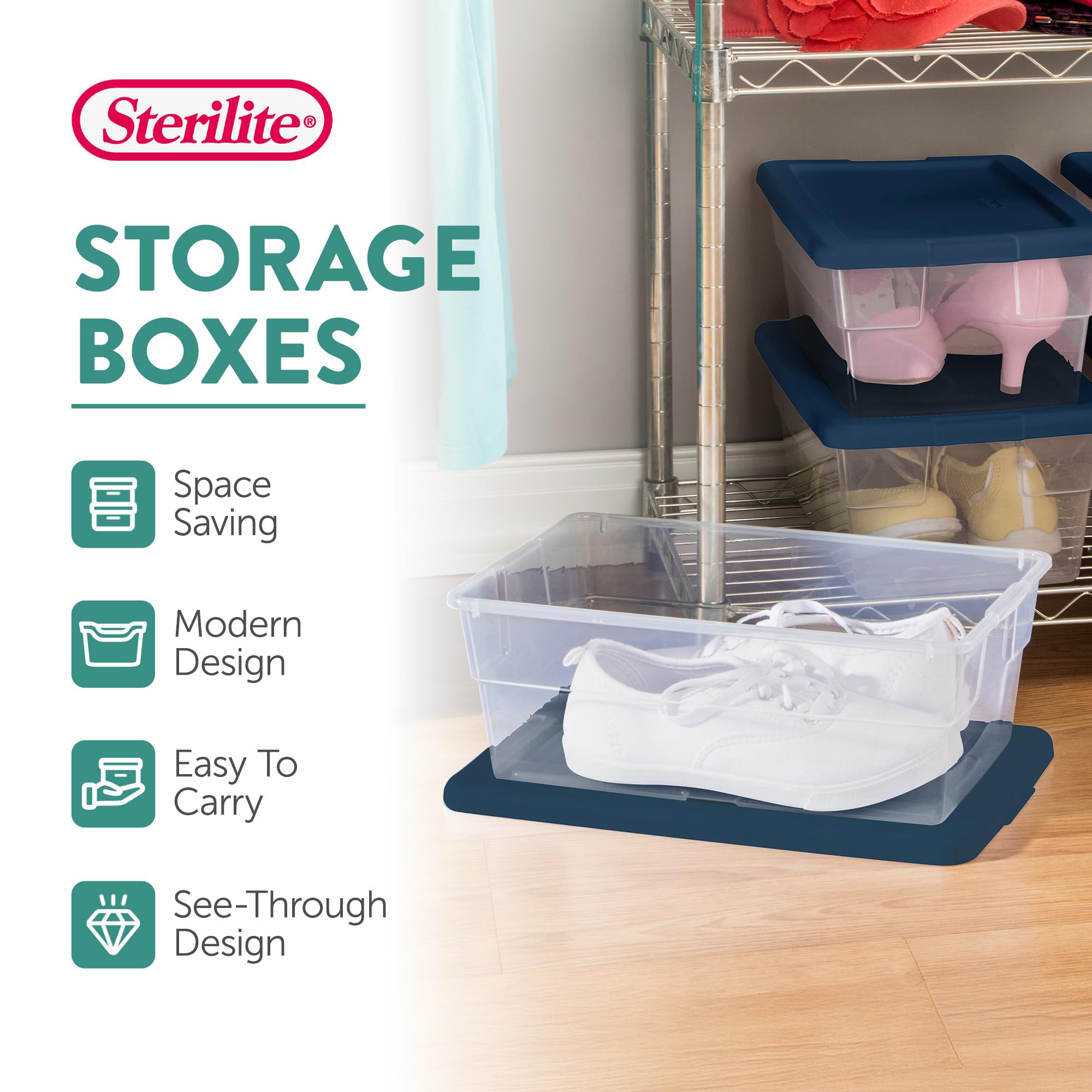 sterilite-stackable-6-qt-storage-box-container-with-clear-lid-marine-blue-60-pac image 3