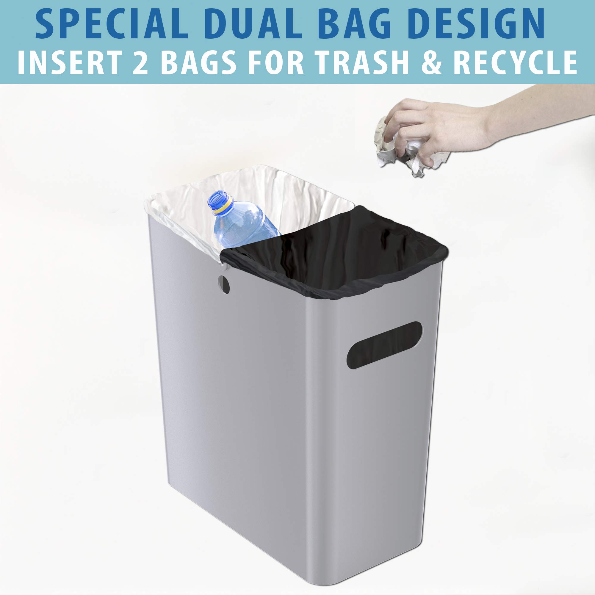 itouchless-slimgiant-4-2-gallon-slim-trash-can-with-handles-2-pack-16-liter-plas image 4