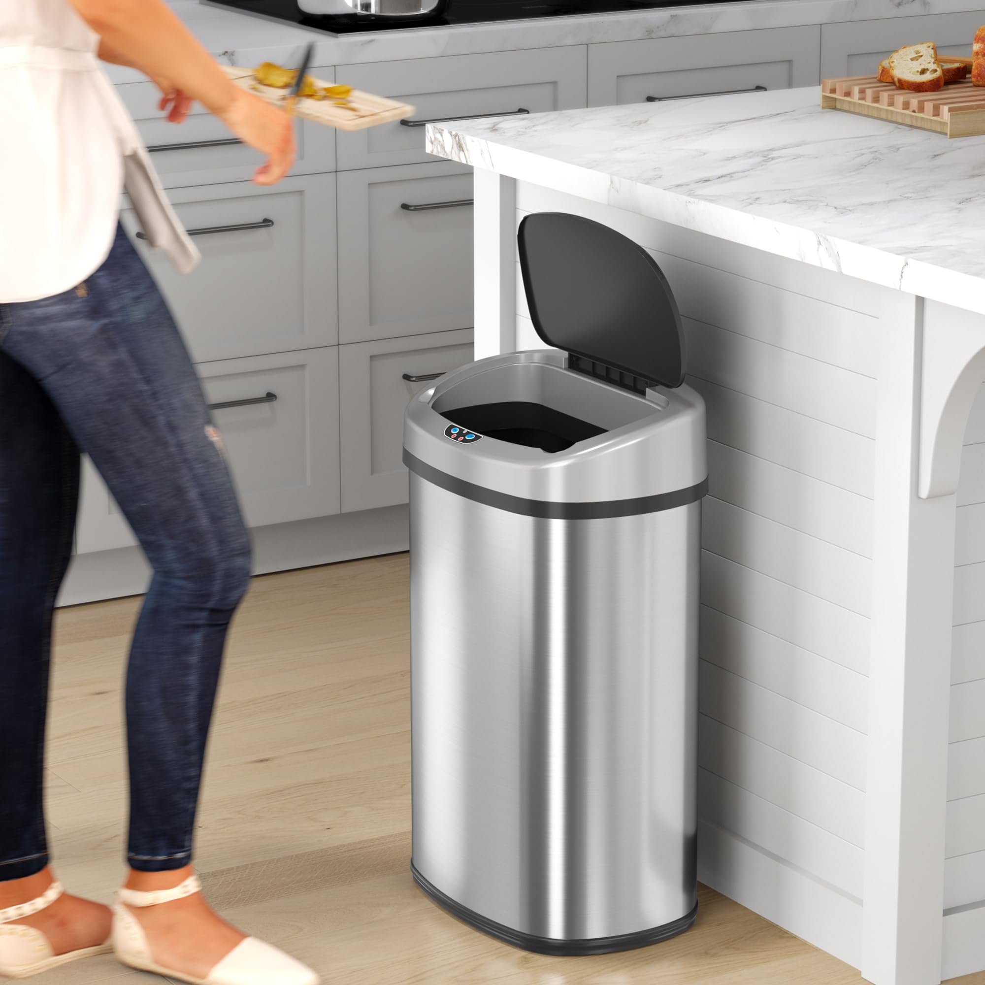 itouchless-sensorcan-50-liter-13-gallon-motion-sensor-trash-can-stainless-steel- image 5